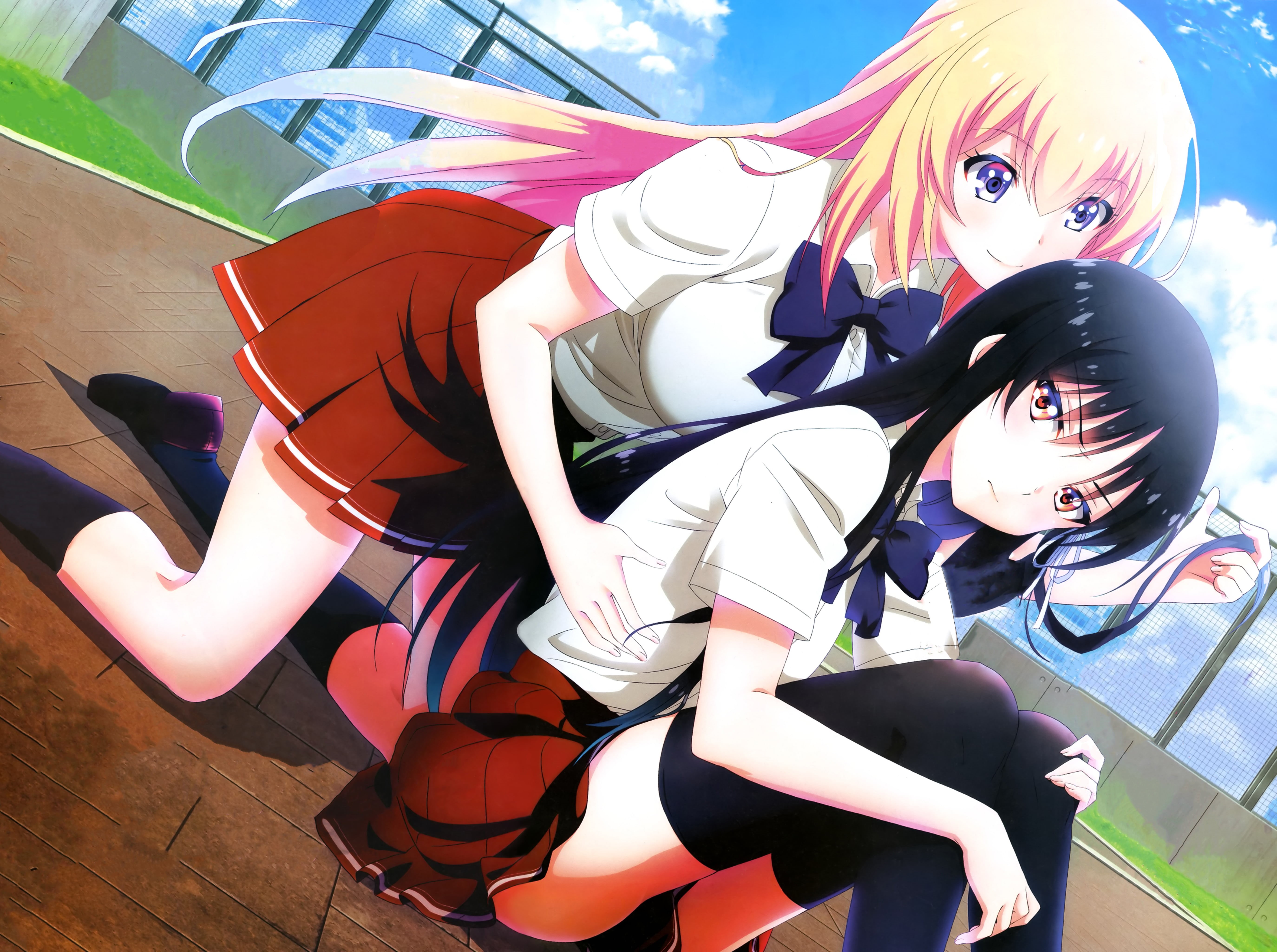 sitting, childhood, representation, portrait, child, leisure activity, Horikita Suzune, Karuizawa Kei, girls, boys, anime, lifestyles, Youkoso Jitsuryoku Shijou Shugi no Kyoushitsu e, HD Wallpaper