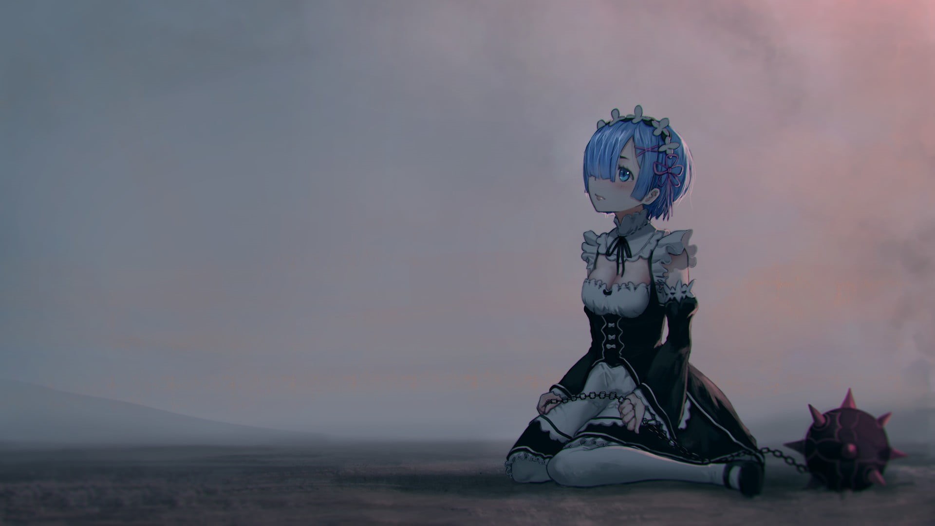 land, transportation, Re:Zero Kara Hajimeru Isekai Seikatsu, sculpture, statue, angel, representation, female likeness, nature, sky, human representation, HD Wallpaper