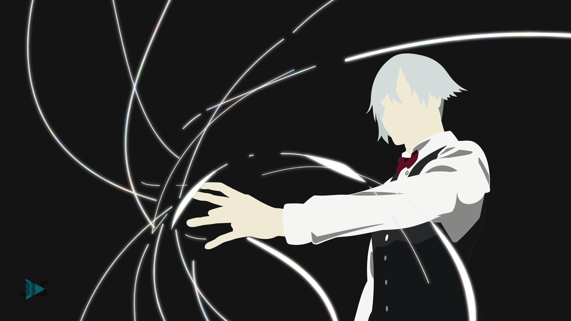 adult, women, young adult, illuminated, one person, black background, hairstyle, waist up, Decim (Death Parade), obscured face, nature, indoors, three quarter length, HD Wallpaper