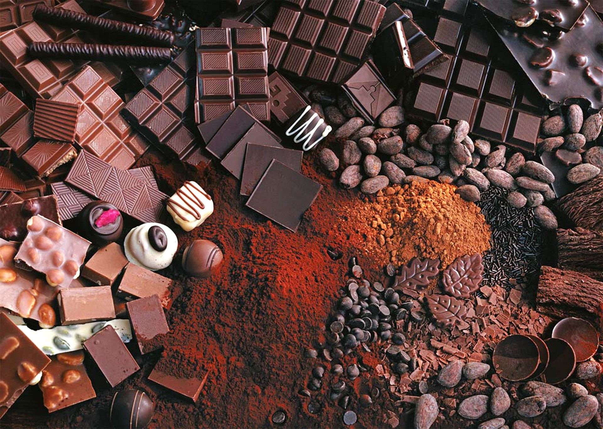 black Color, 1080P, indoors, people, hot Chocolate, close-up, food, gourmet, dessert, chocolate Bar, heap, backgrounds, bean, candy, dark Chocolate, directly above, HD Wallpaper