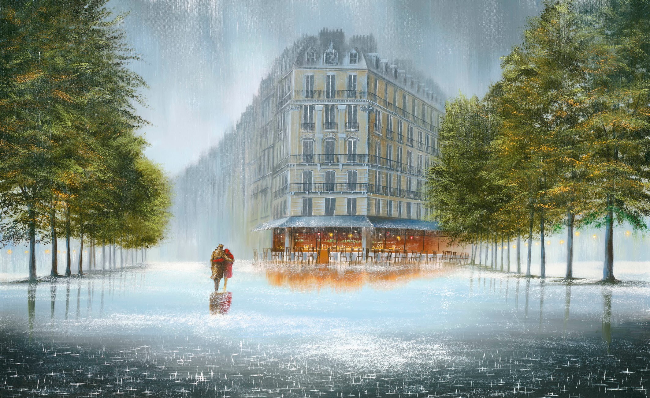 jeff rowland, embrace, picture, rain, boulevard, 1080P, HD Wallpaper