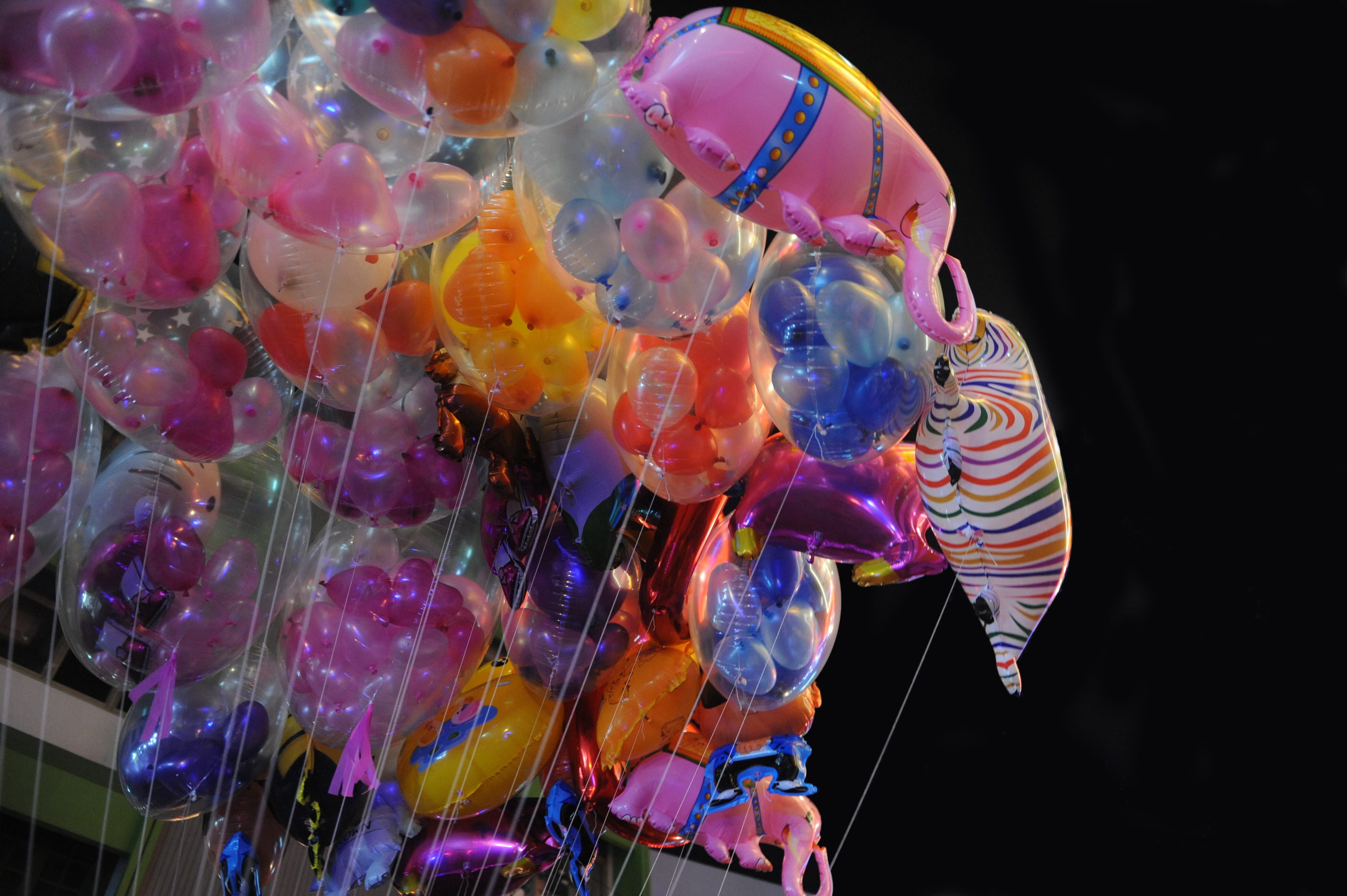 assorted, astronaut, hanging, color, decoration, design, ball, light, choice, pattern, abundance, ornament, animal representation, multi colored, birthday party, HD Wallpaper