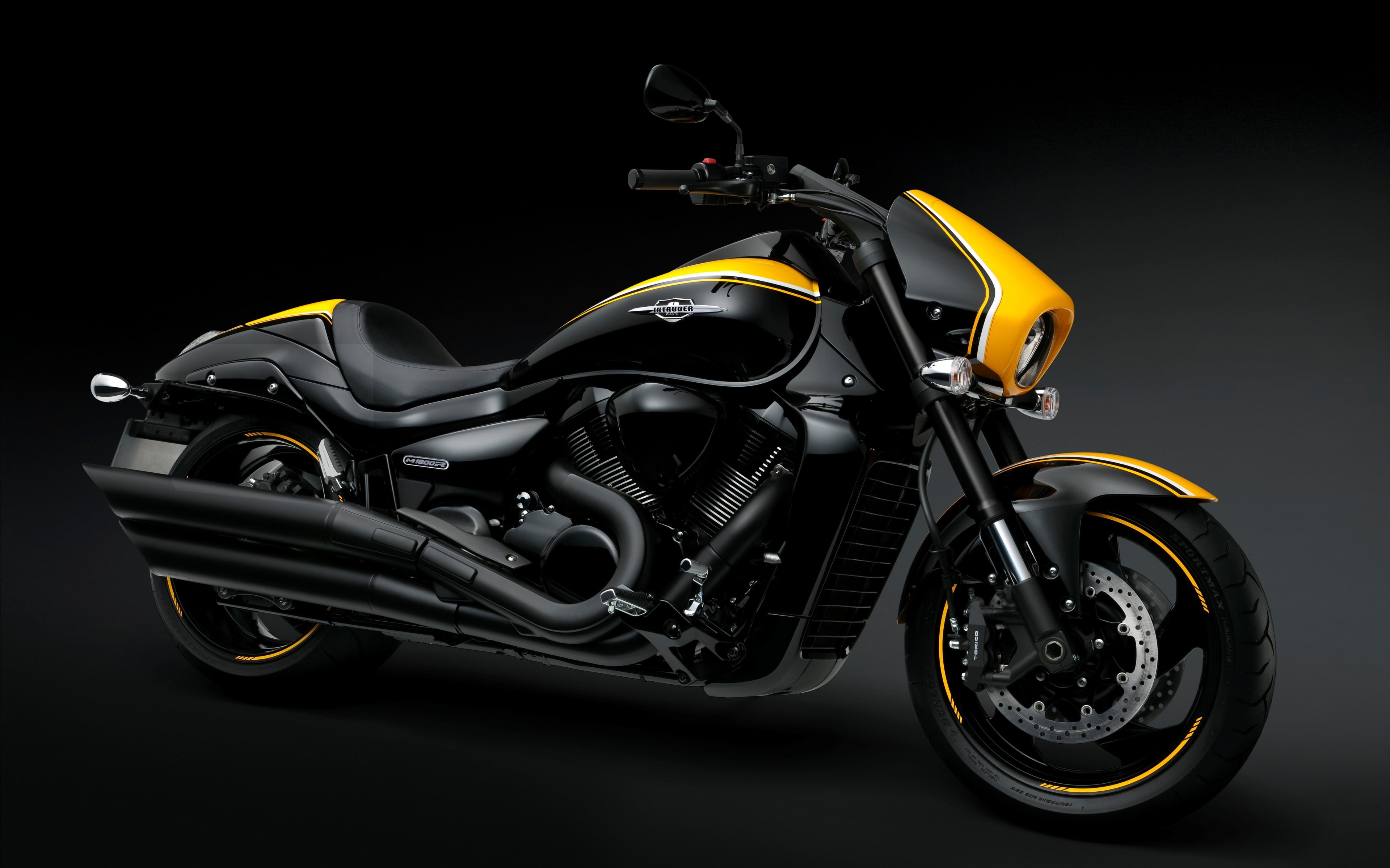 black, black color, engine, mode of transportation, land vehicle, indoors, still life, cut out, yellow, parking, transportation, intruder, metal, Motorcycles, HD Wallpaper