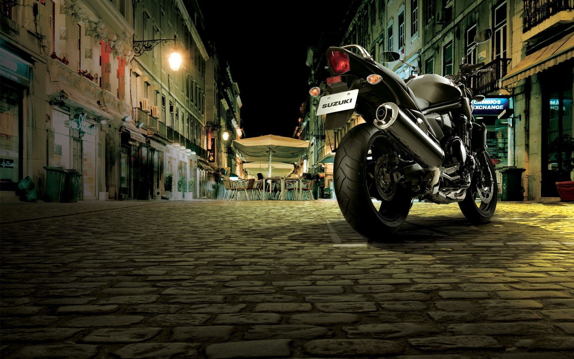 motorcycles, street, hd, art, 1080P, x, Motorbikes, Suzuki, HD Wallpaper