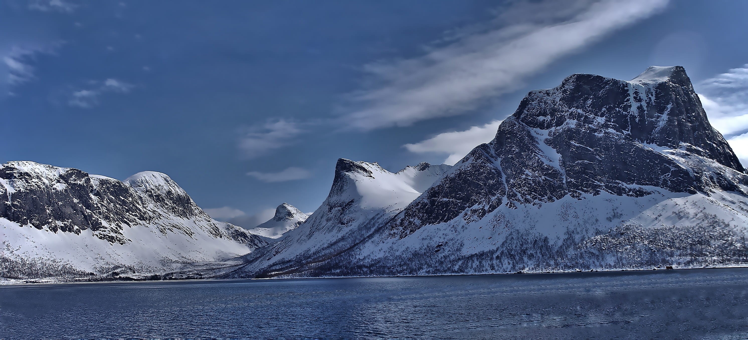 snow, mountains, daylight, blue, mountain, ze, ice, water, frost, lake, winter, landscape, light, cold, 2K, cold temperature, beauty in nature, tranquil scene, HD Wallpaper