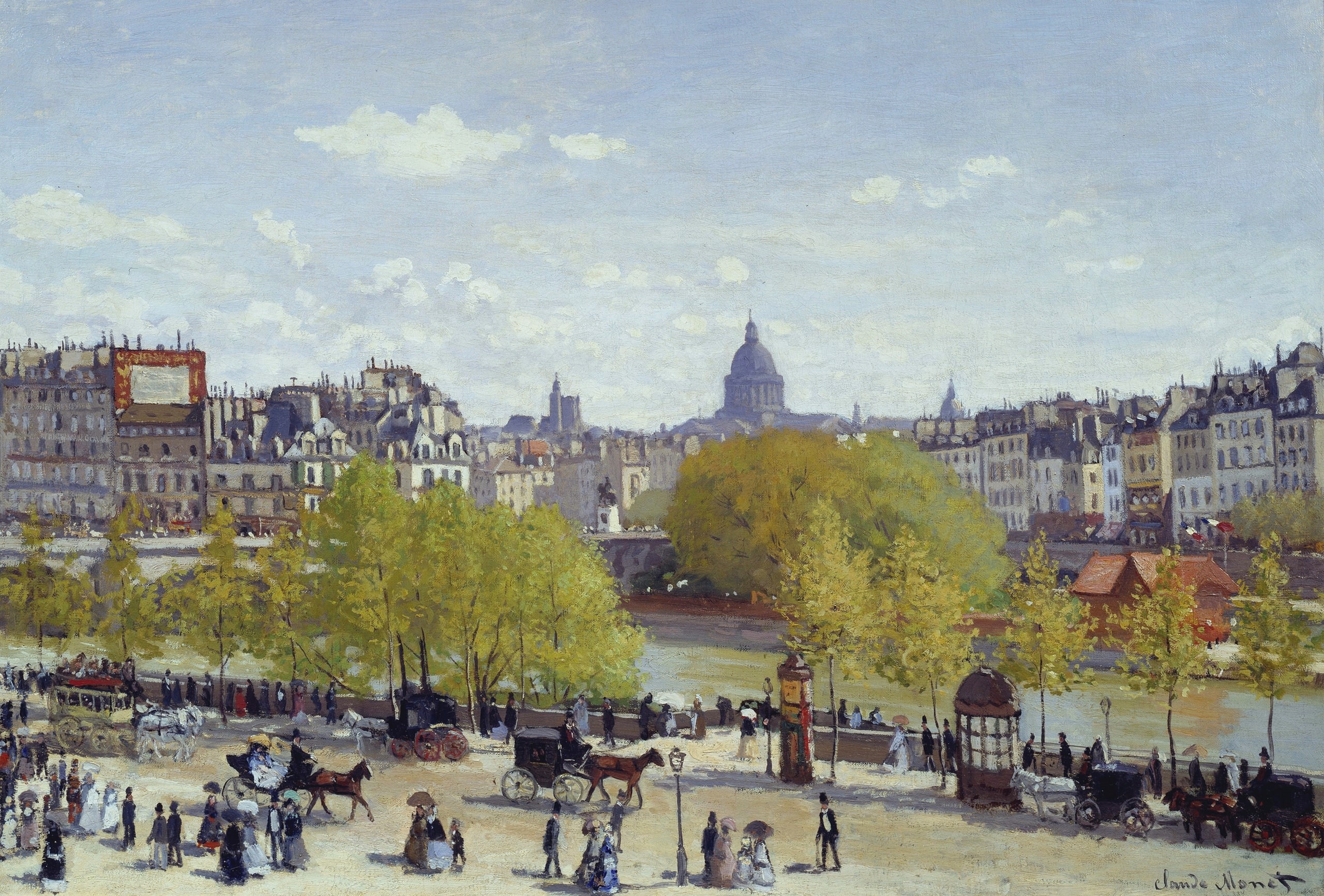 Claude Monet, picture, Quay Of The Louvre, the urban landscape, 2K, Paris, HD Wallpaper