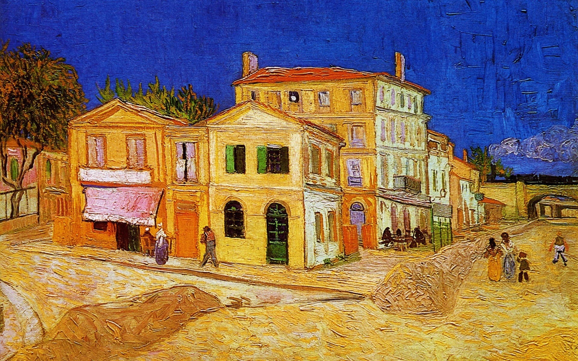 built structure, belief, painting, bridge, travel destinations, Vincent Van Gogh, picture, 1080P, history, spirituality, building exterior, window, building, HD Wallpaper
