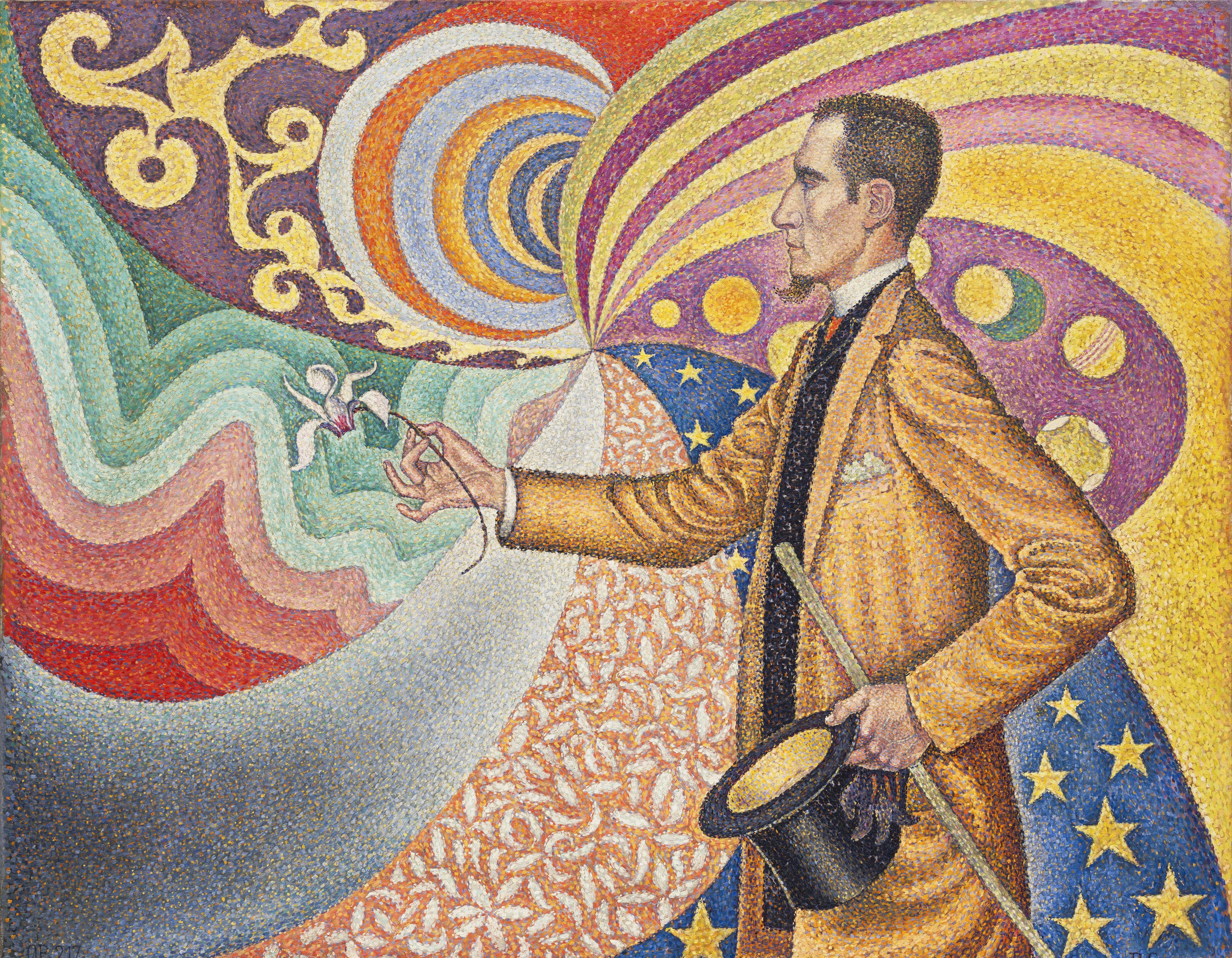 Paul Signac, 4K, pointillism, Portrait Of Felix Feneon, picture, HD Wallpaper