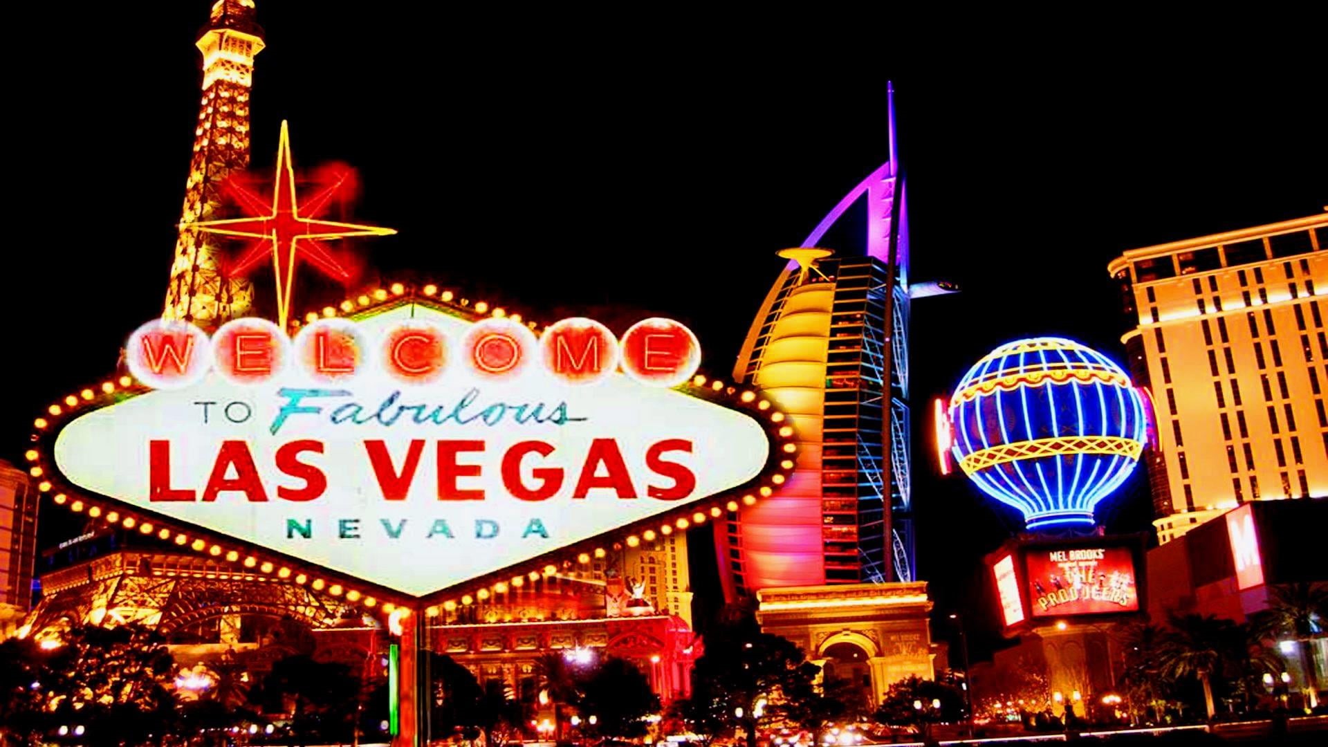 travel destinations, nightlife, amusement park ride, hotel, night, western script, building exterior, city, illuminated, outdoors, neon, 1080P, travel, HD Wallpaper