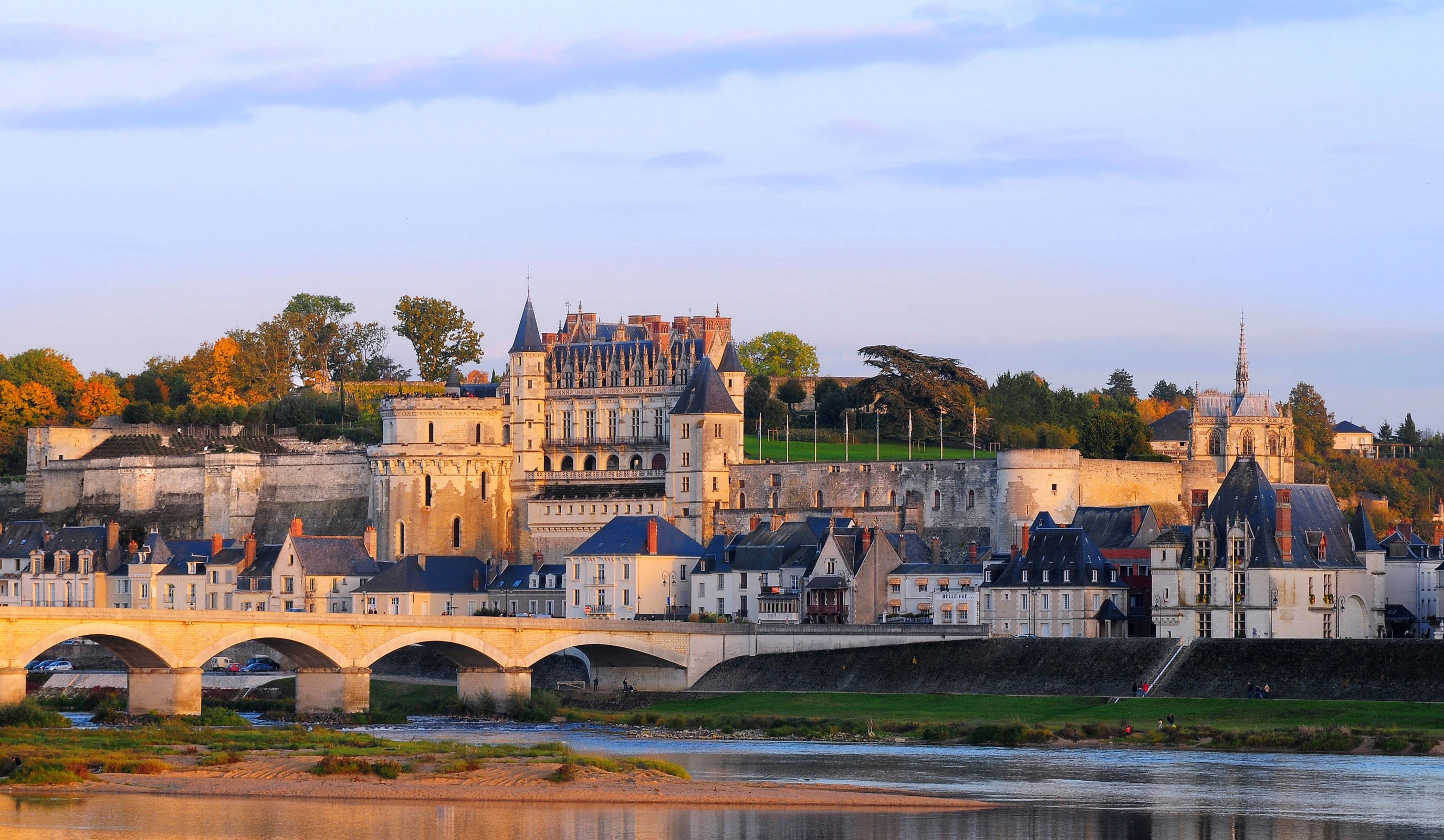 castle, 2K, bridge, Amboise, photo, the city, France, HD Wallpaper