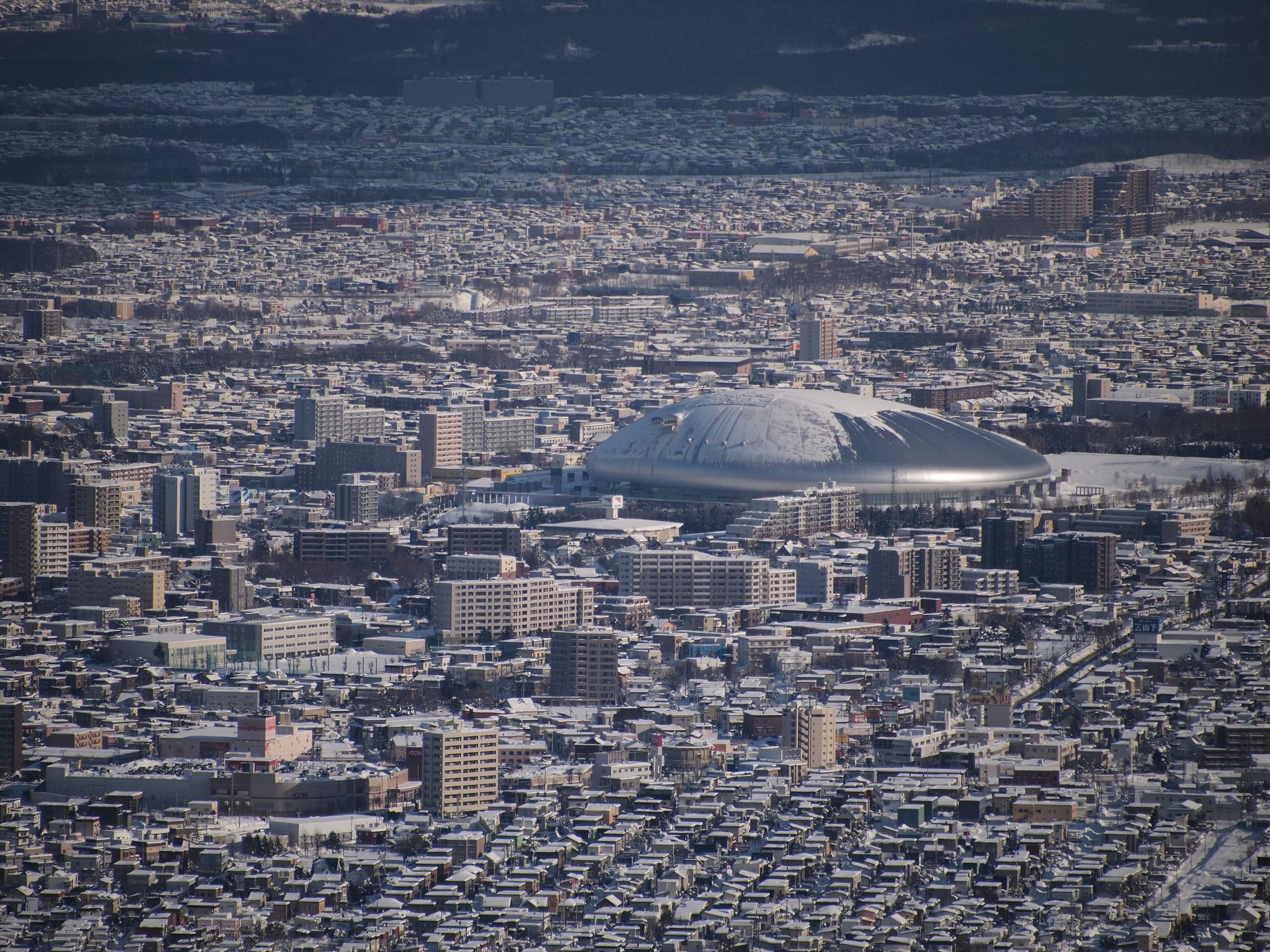 sapporo, Hokkaido, cityscape, winter, nature, building exterior, Sapporo, sky, dome, Japan, high angle view, travel, crowd, hokkaido, outdoors, day, built structure, HD Wallpaper