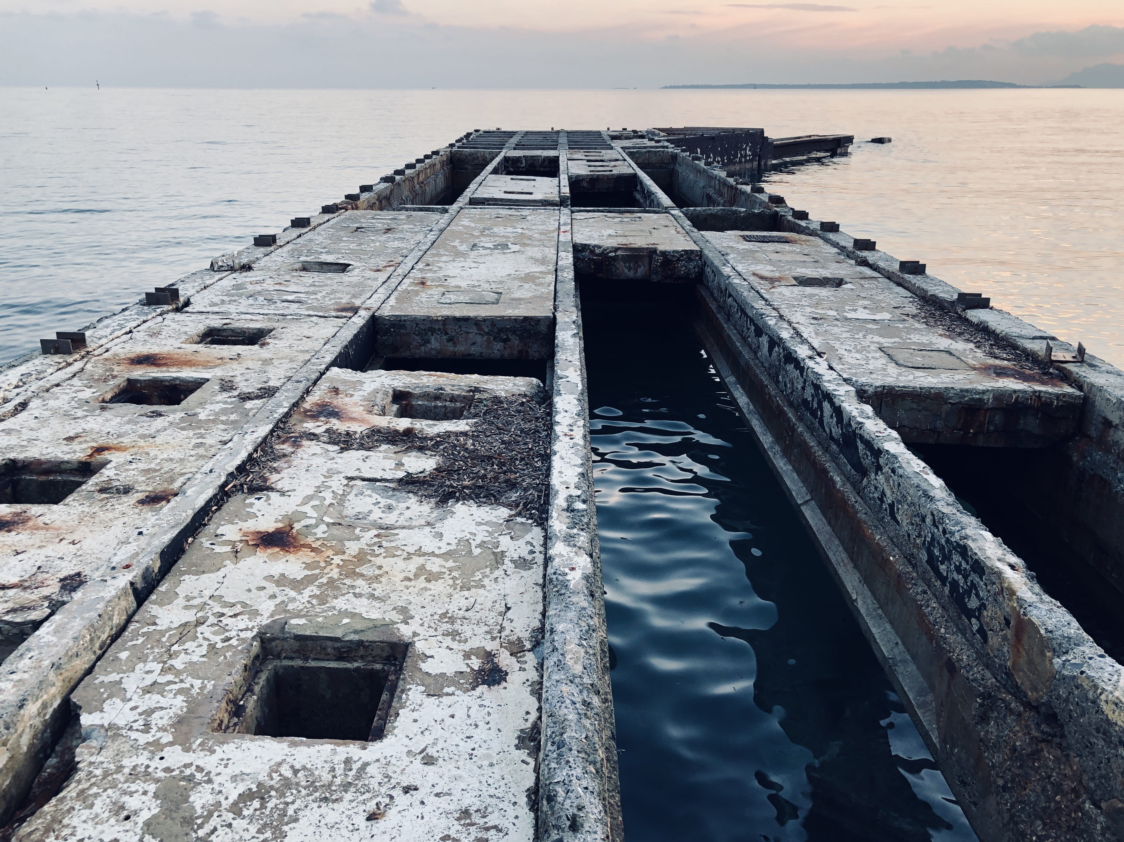 no people, motion, france, sea, beauty in nature, architecture, transportation, tranquil scene, sky, concrete, metal, scenics - nature, built structure, HD Wallpaper
