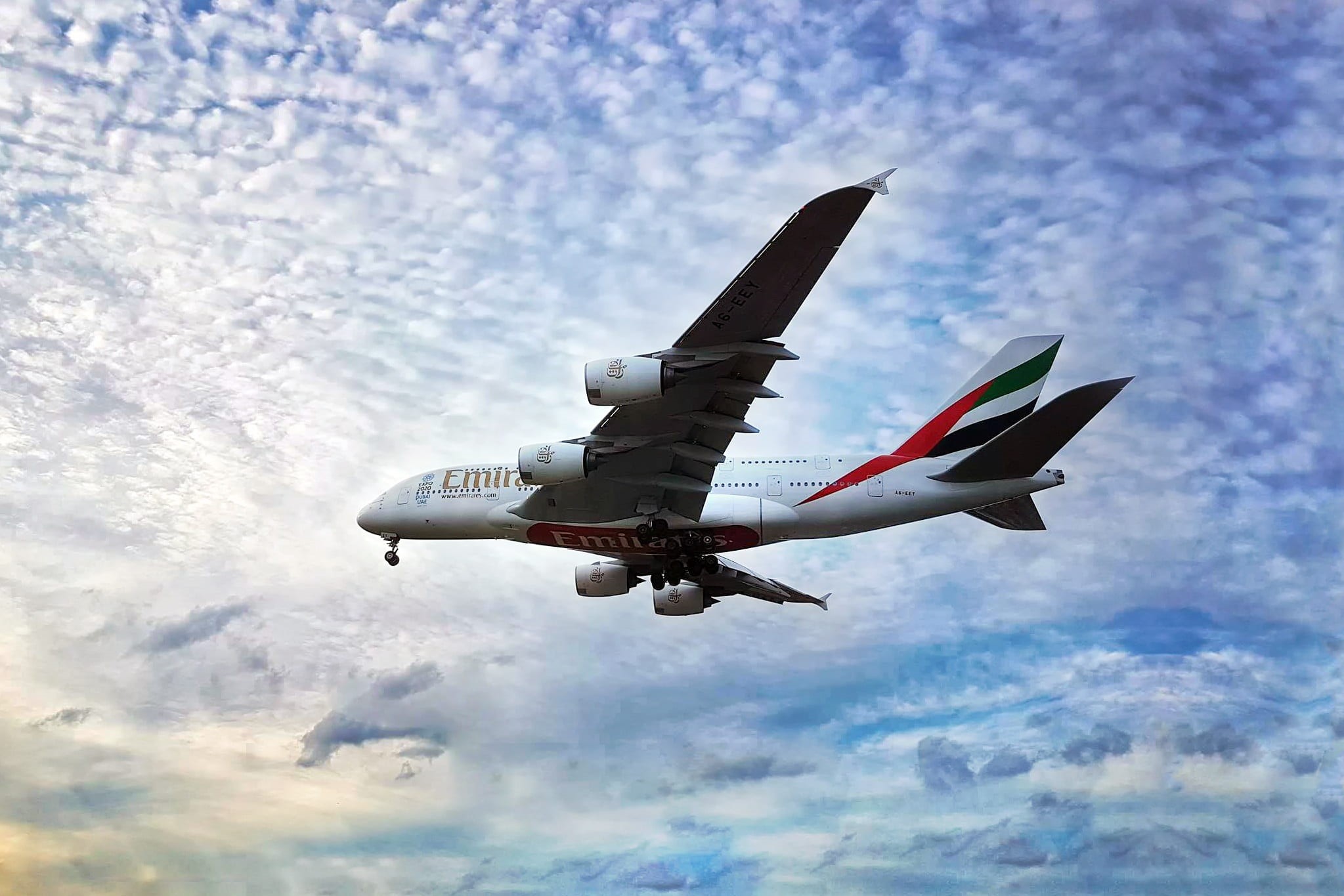 army, mid-air, military, airplane, day, air vehicle, airlines, motion, emirates, mode of transportation, on the move, arab, outdoors, plane, low angle view, HD Wallpaper