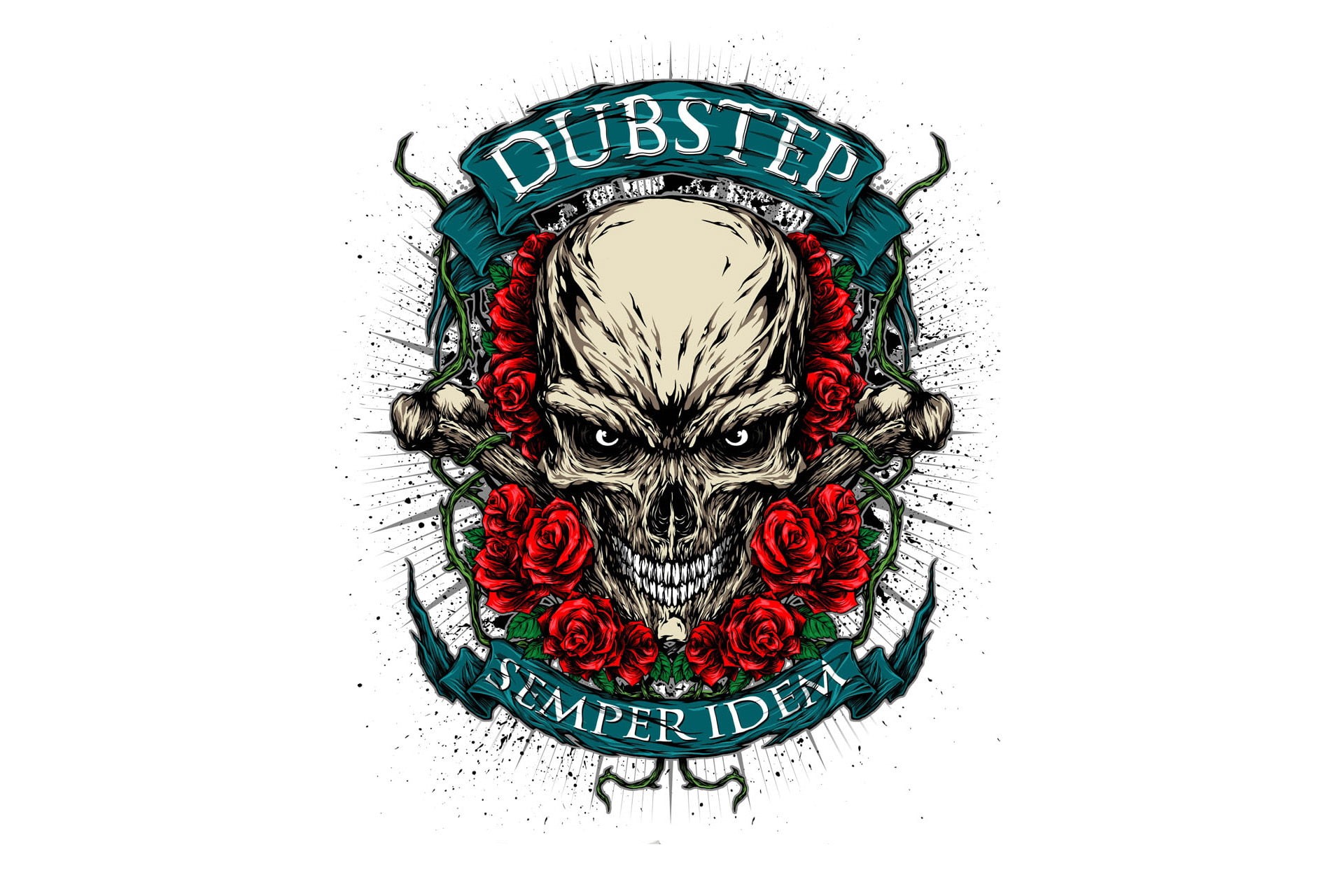 animal, gothic Style, multi colored, horror, design, illustration, symbol, old, pattern, roses, retro Styled, close-up, coat Of Arms, skull, dubstep, craft, HD Wallpaper