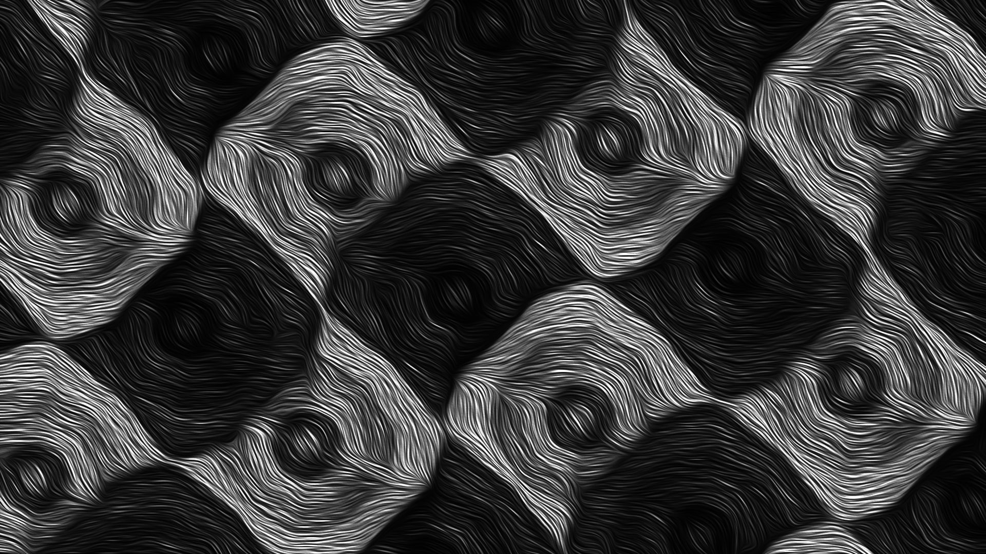 abstract, oil painting, 1080P, white, lines, black, monochrome, dark, HD Wallpaper