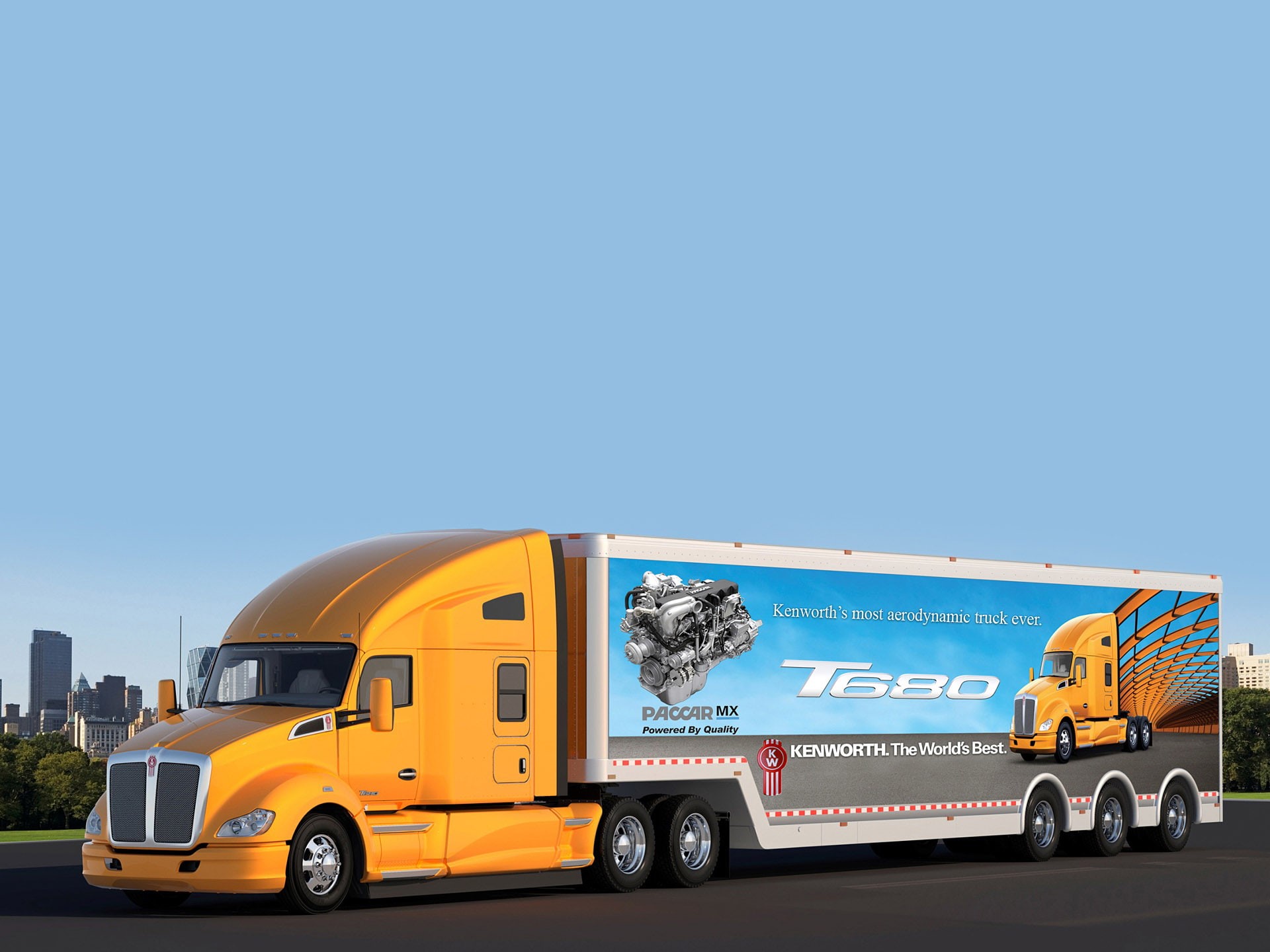 semi, 1080P, t680, kenworth, 2012, tractor, HD Wallpaper