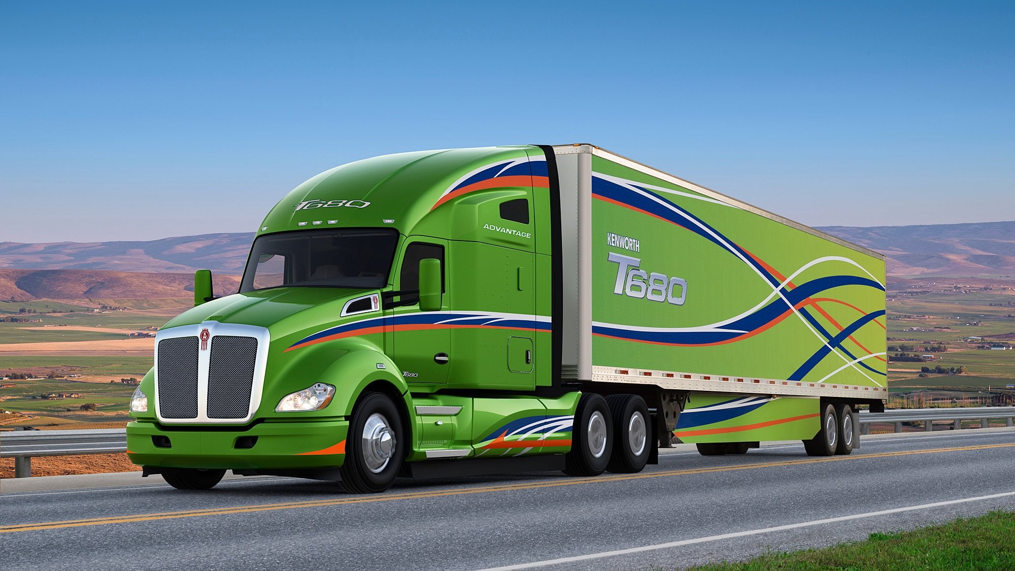 t680, transport, 1080P, 2015, advantage, tractor, kenworth, semi, HD Wallpaper