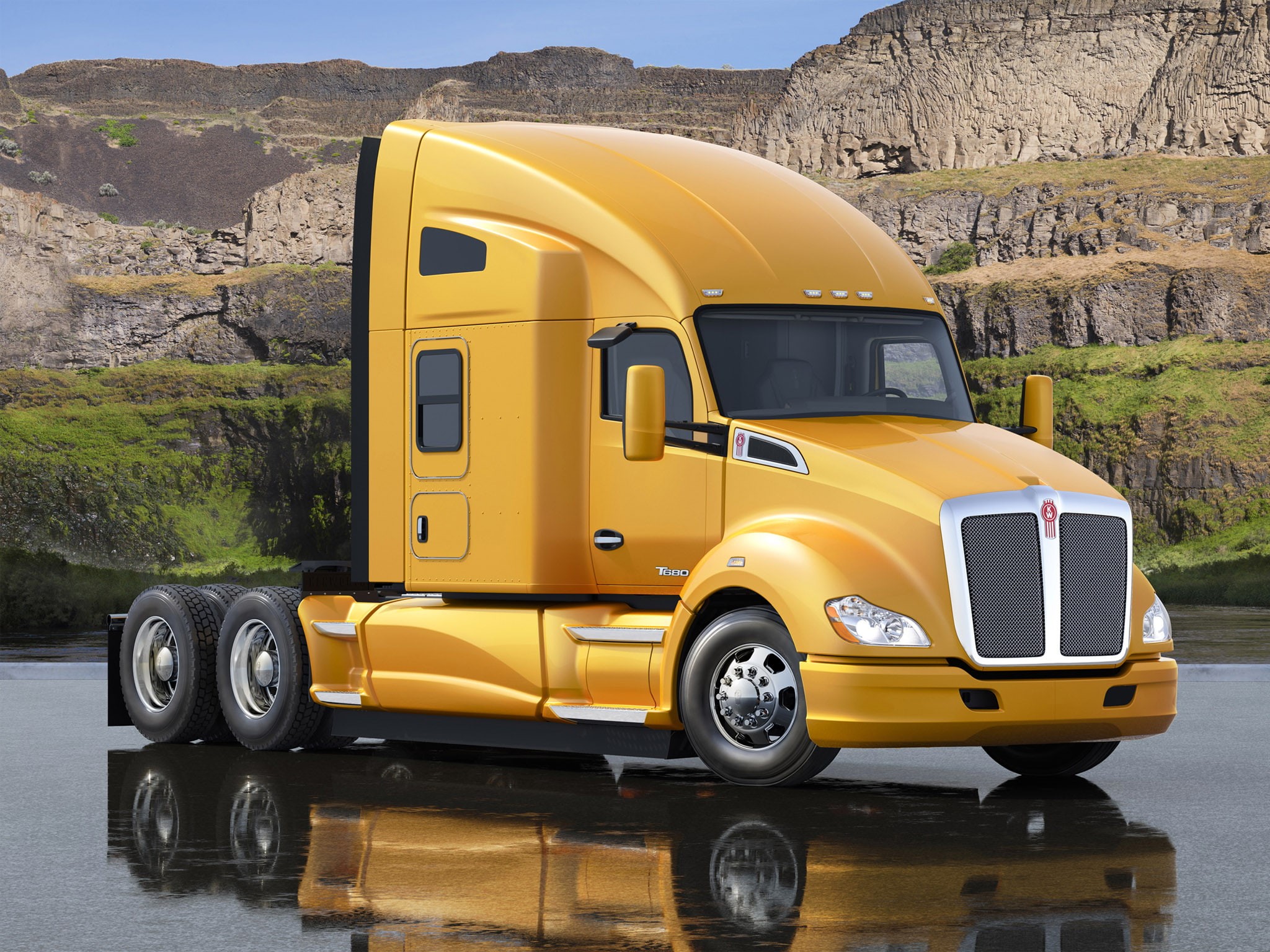 tractor, 1080P, kenworth, 2012, t680, semi, HD Wallpaper