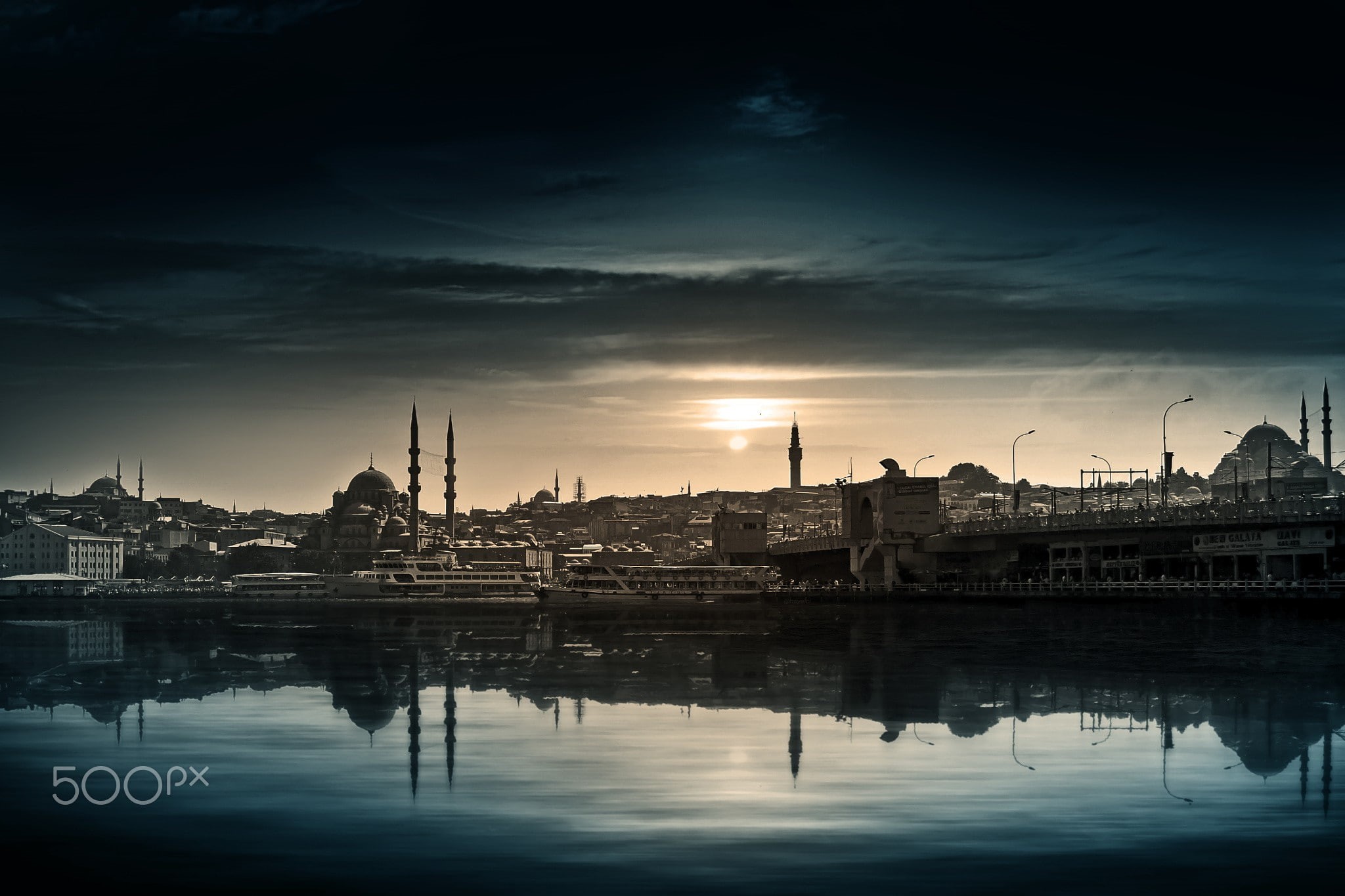 water, photography, transportation, sunset, cloud - sky, mode of transportation, no people, outdoors, city, built structure, cityscape, architecture, Turkey, HD Wallpaper