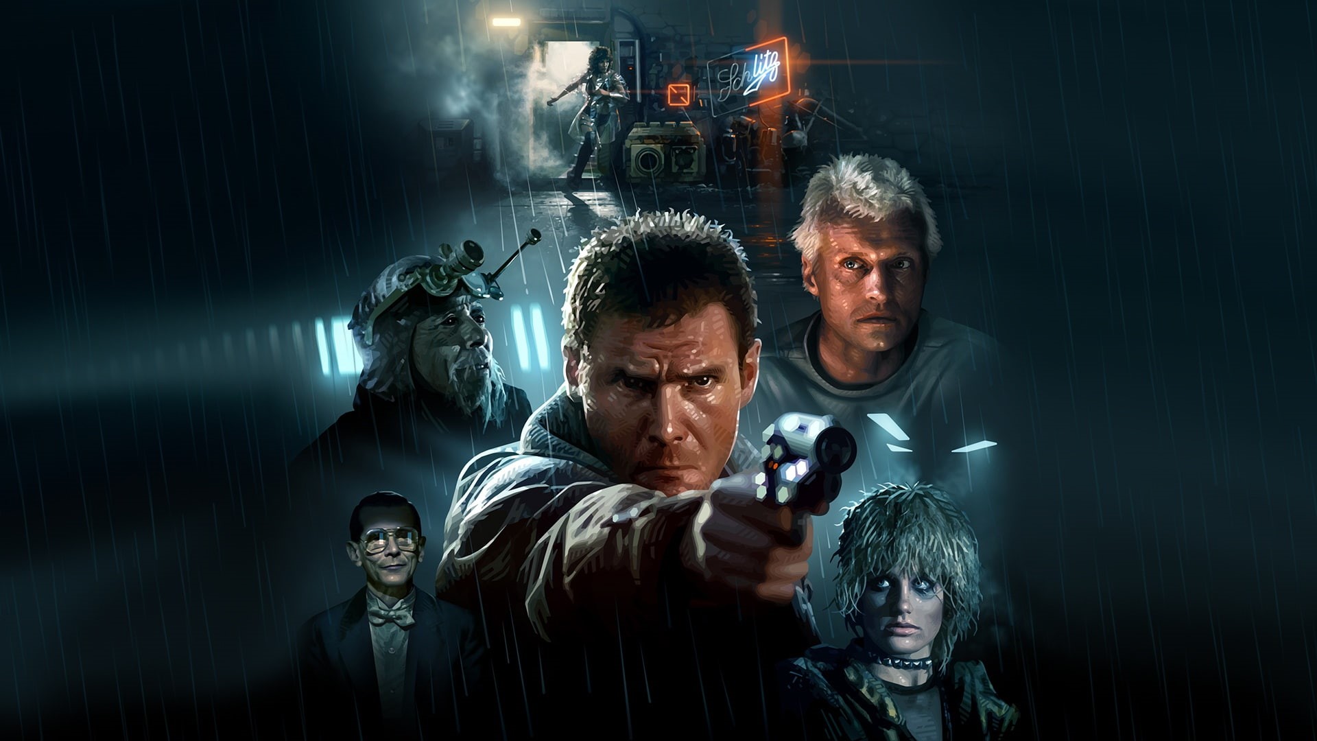 Harrison Ford, Blade Runner, 1080P, Cyberpunk, HD Wallpaper