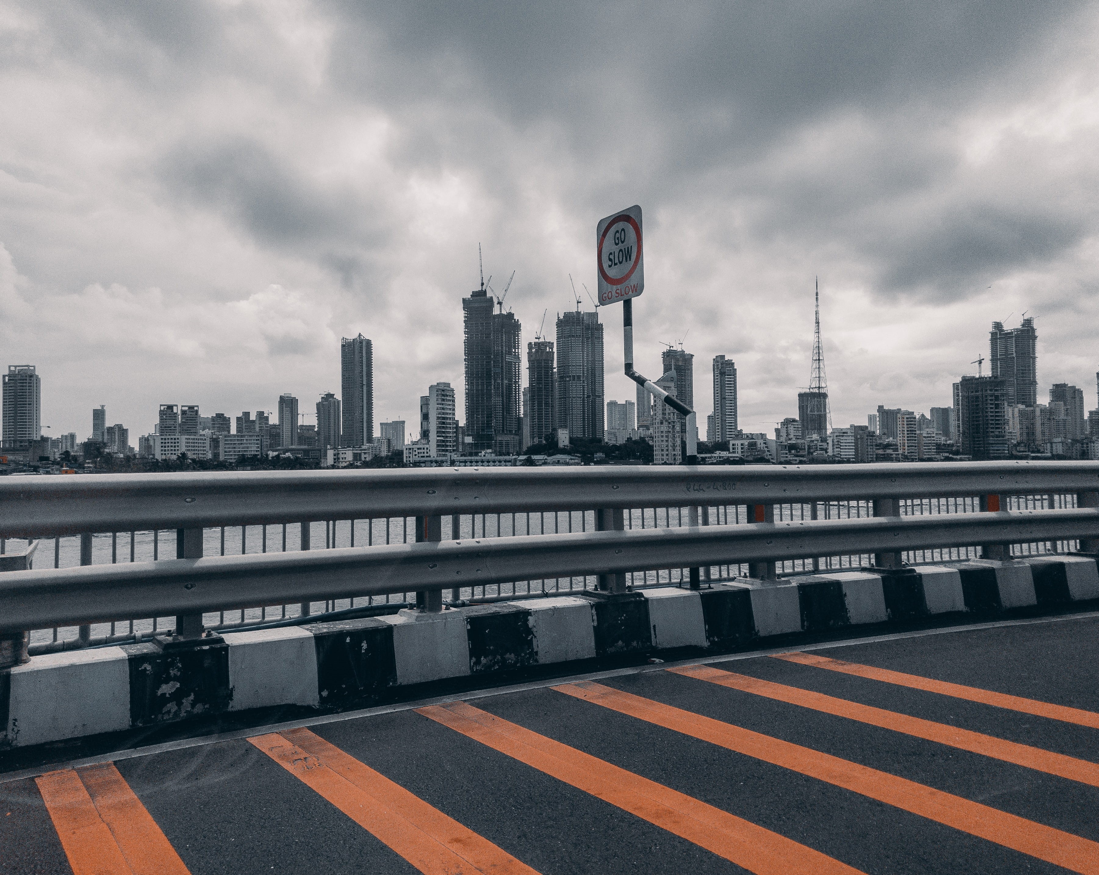 built structure, office building exterior, skyine, bridge, sky, buildings, no people, urban skyline, symbol, nature, skyscraper, building exterior, clouds, HD Wallpaper
