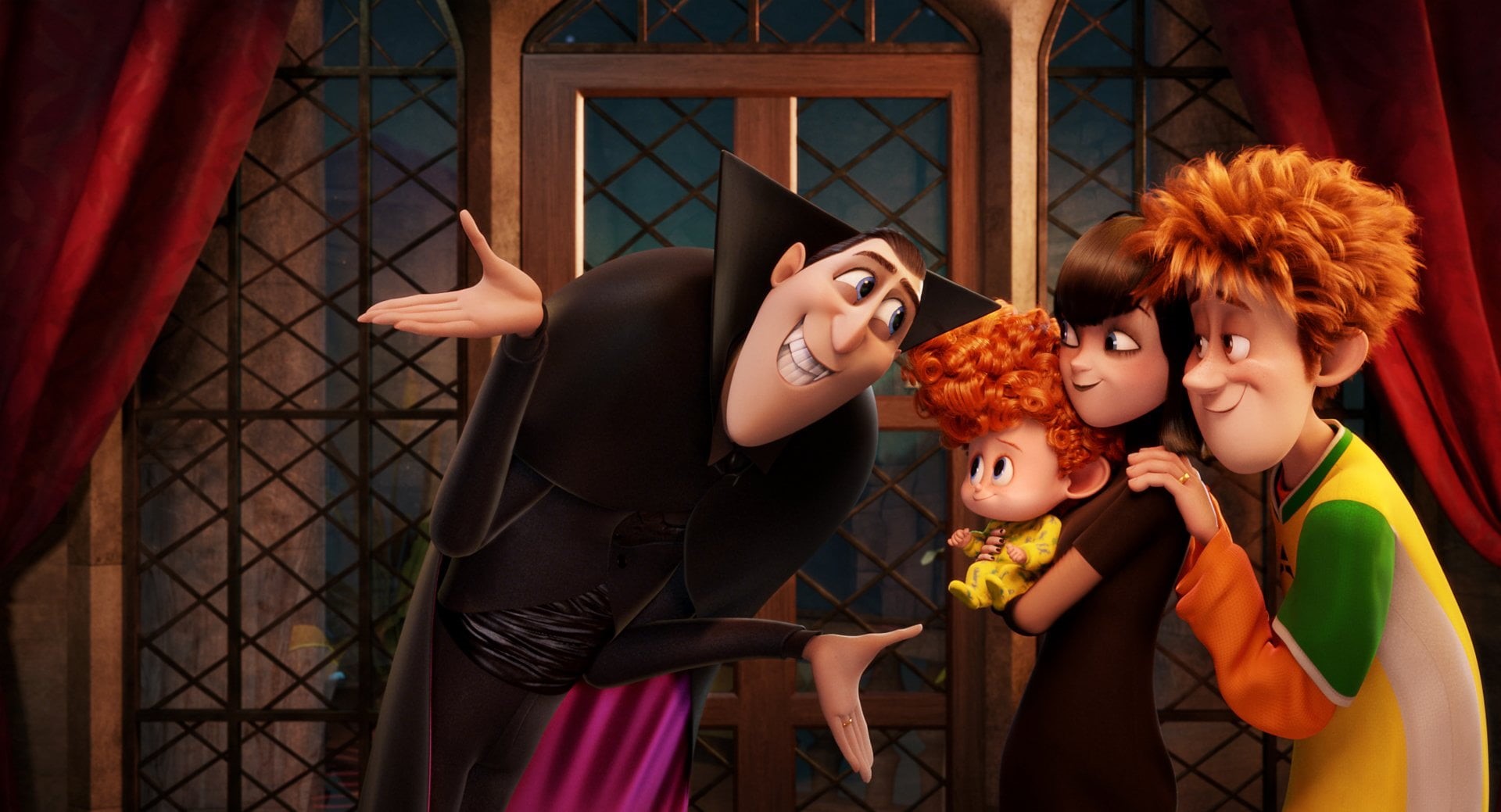 Jonathan (Hotel Transylvania), Movie, real people, people, girls, young women, two people, Dracula (Hotel Transylvania), indoors, toy, innocence, togetherness, HD Wallpaper