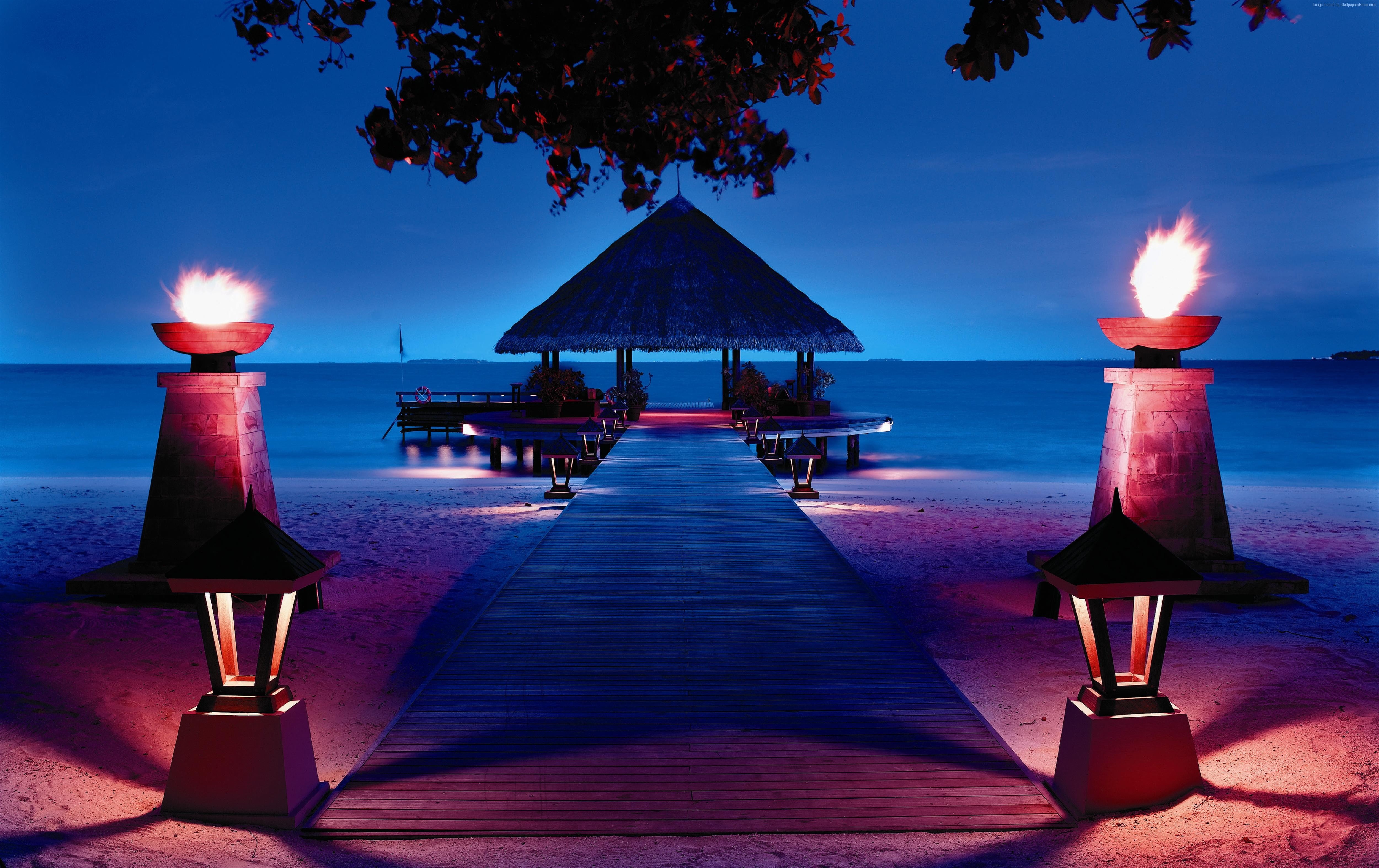 Ihuru, Maldives, 4K, travel, vacation, tourism, resort, Angsana Resort and Spa, Best Hotels of 2017, Best beaches of 2017, HD Wallpaper