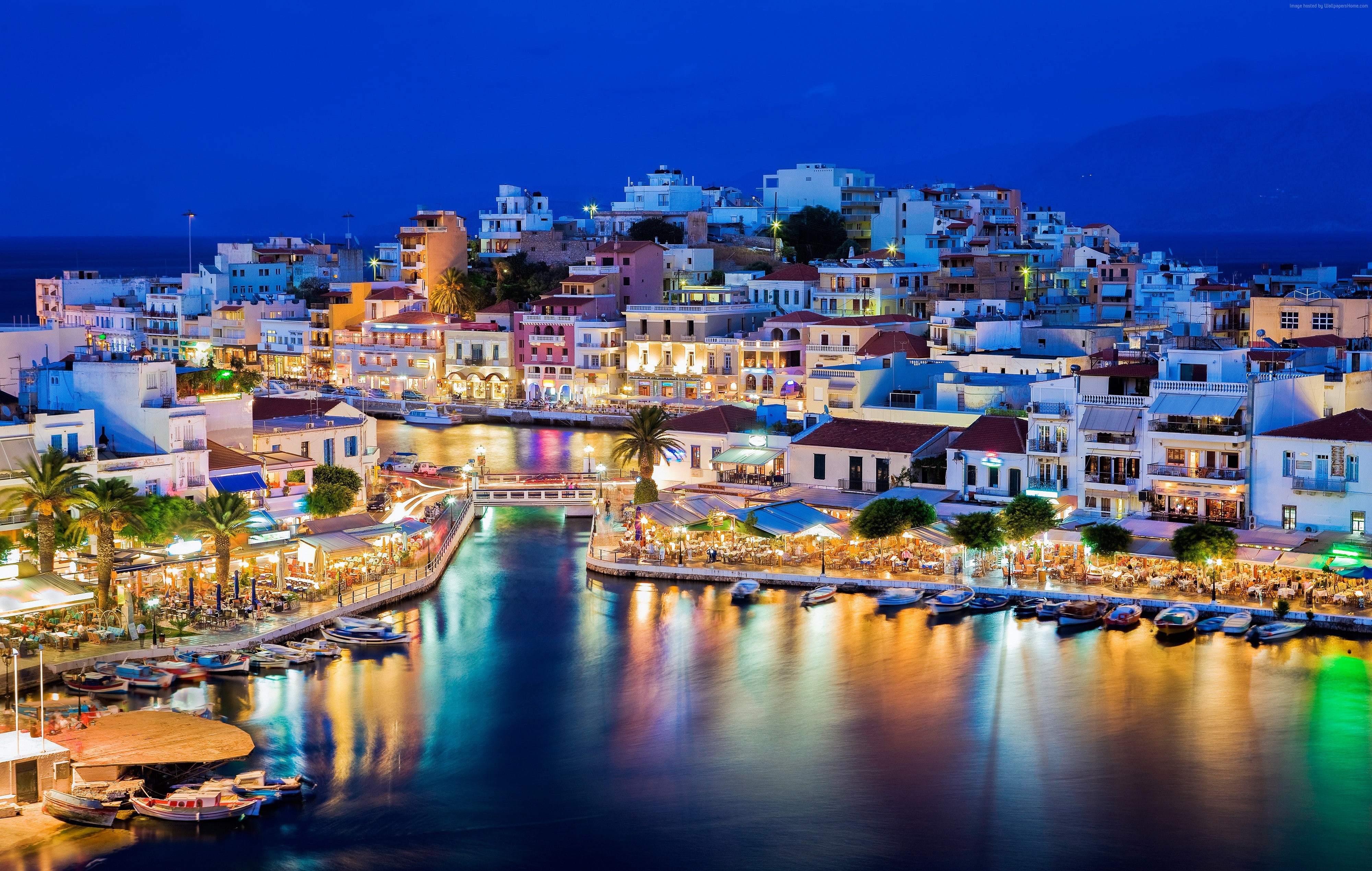 booking, tourism, Mikri Poli, 4K, travel, vacation, Crete, resort, Best hotels, HD Wallpaper