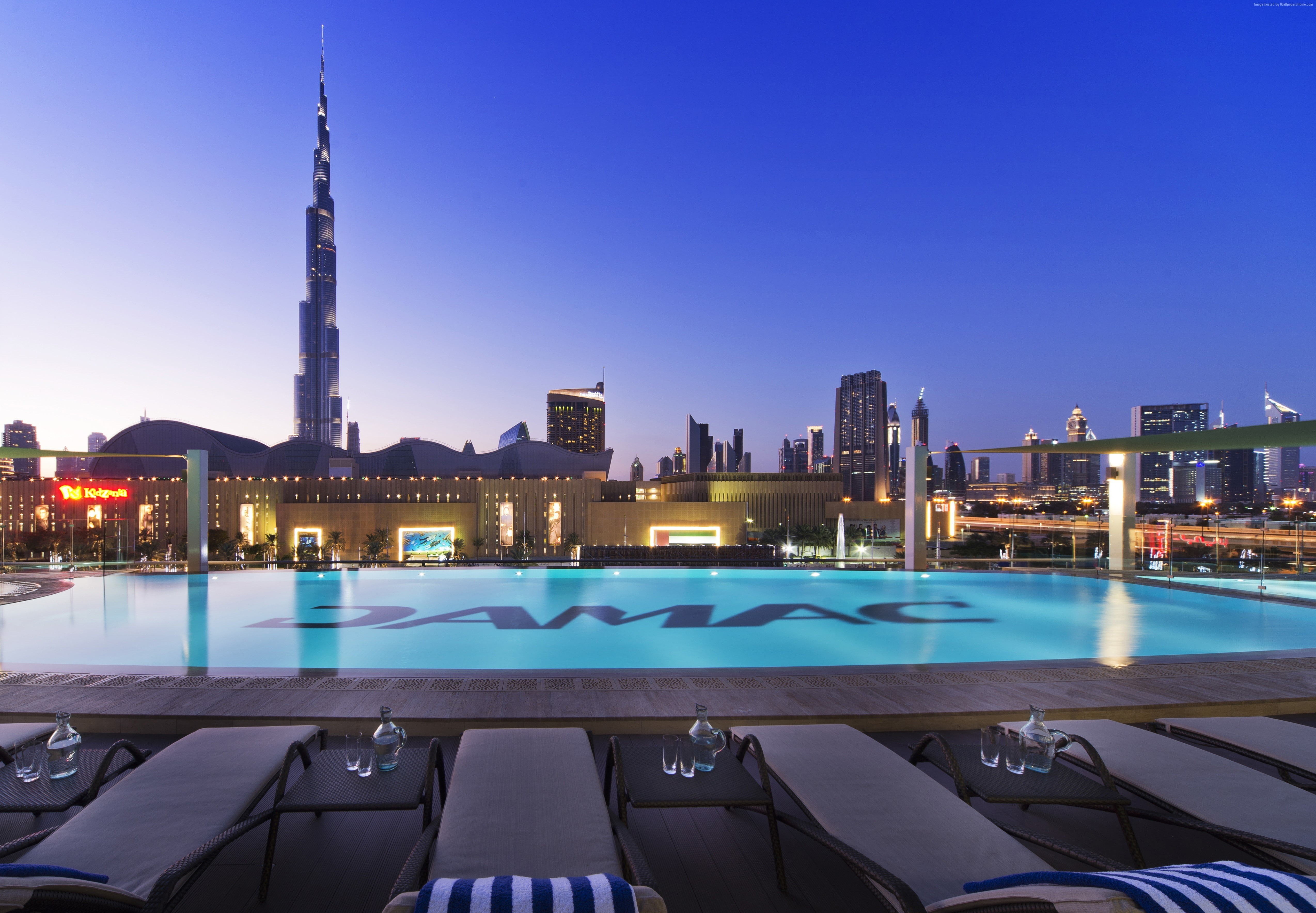 4K, Dubai, tourism, DAMAC Maison Hotel, pool, Best hotels, booking, resort, vacation, travel, HD Wallpaper