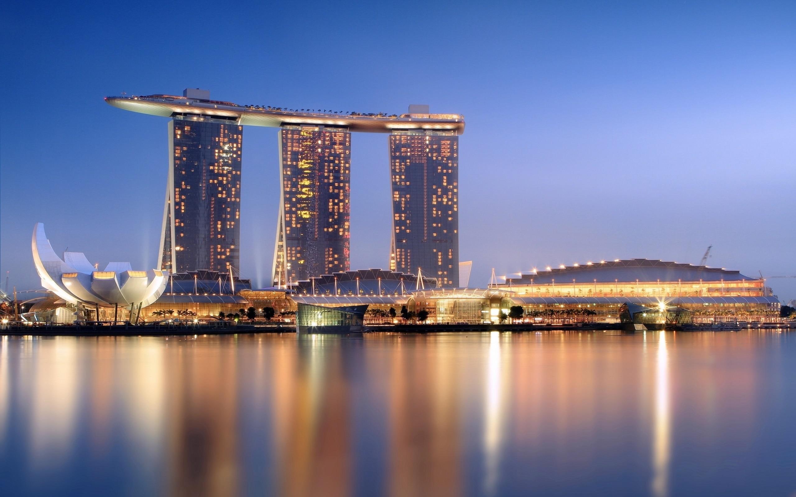 photo, bay, sands, architecture, hotel, 2K, singapore, desktop, resort, marina, HD Wallpaper