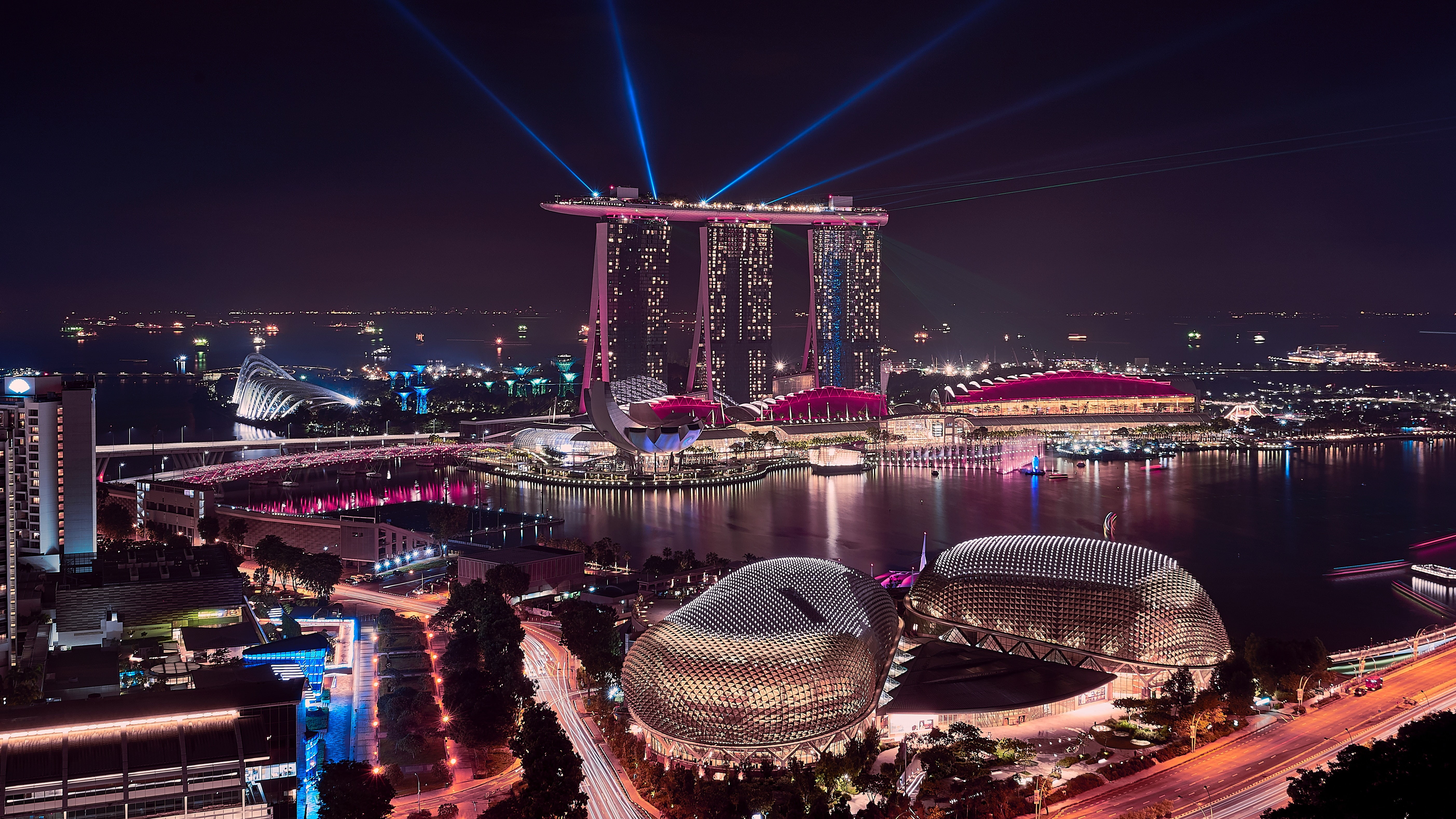 Sands, Marina, Cityscape, Singapore, k, 5K, Bay, HD Wallpaper