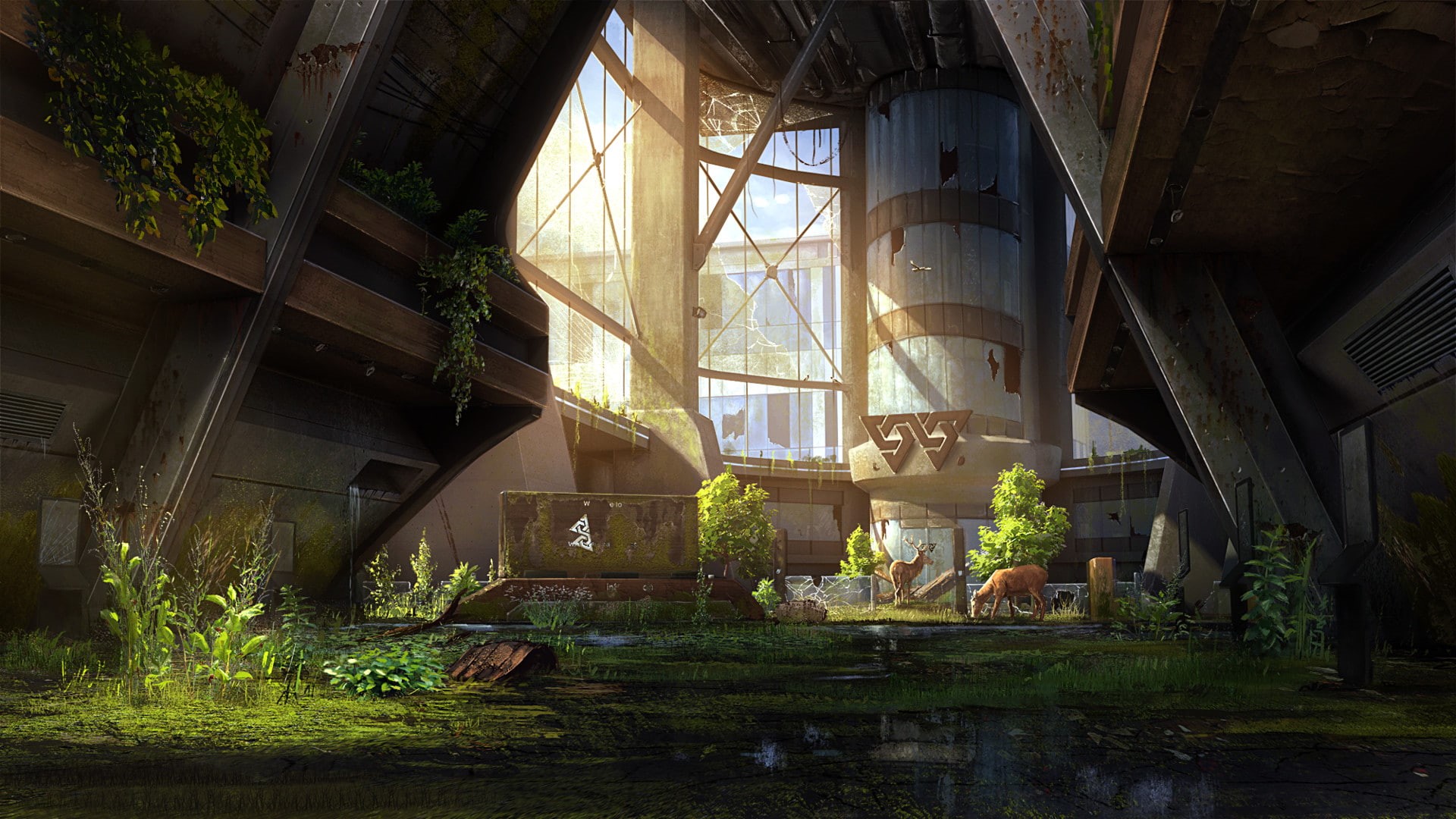 Post Apocalyptic, Deer, Sci Fi, 1080P, HD Wallpaper