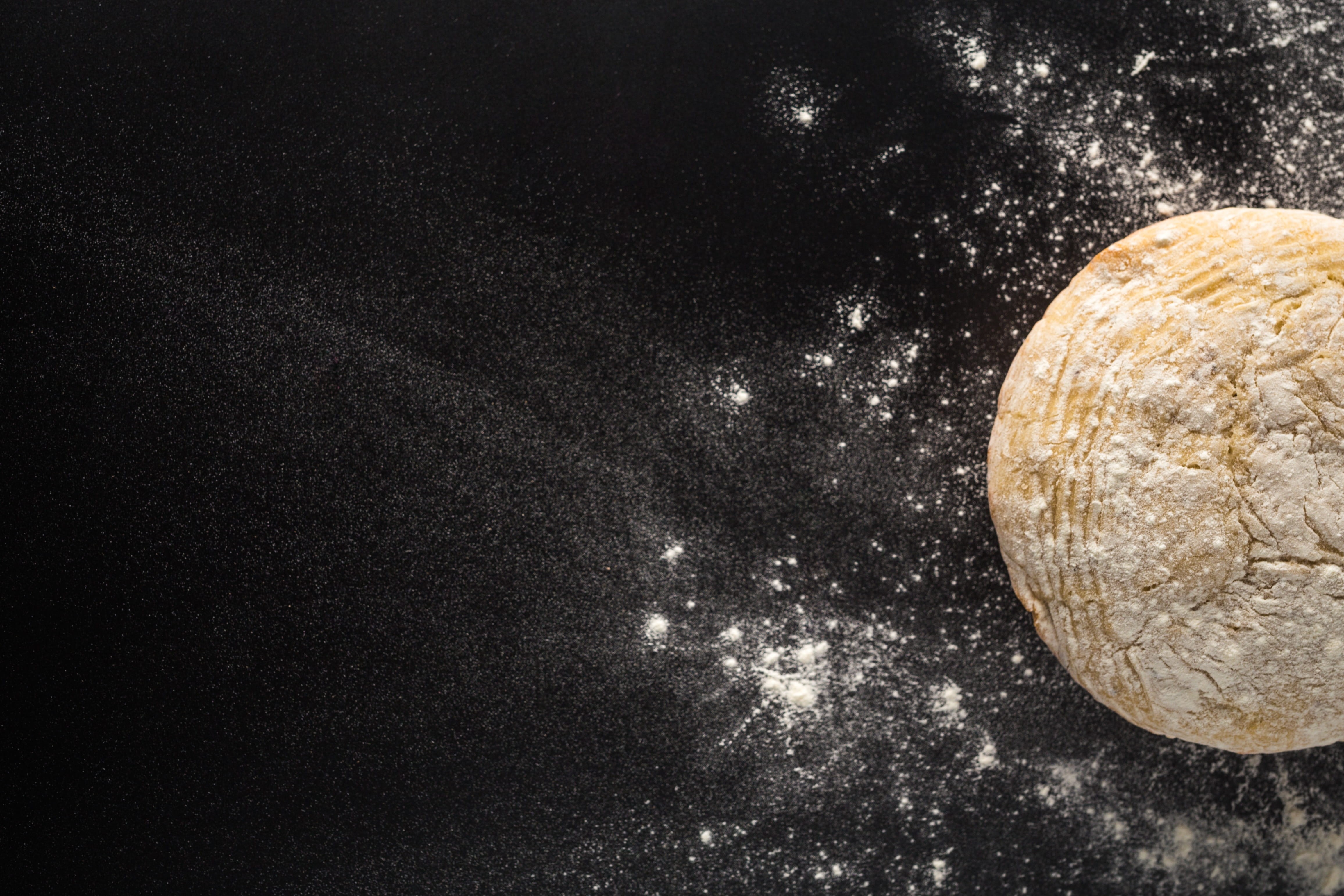 temptation, dark, space and astronomy, no people, food and drink, baking, indoors, directly above, sweet food, high angle view, bread, nature, sky, flour, HD Wallpaper