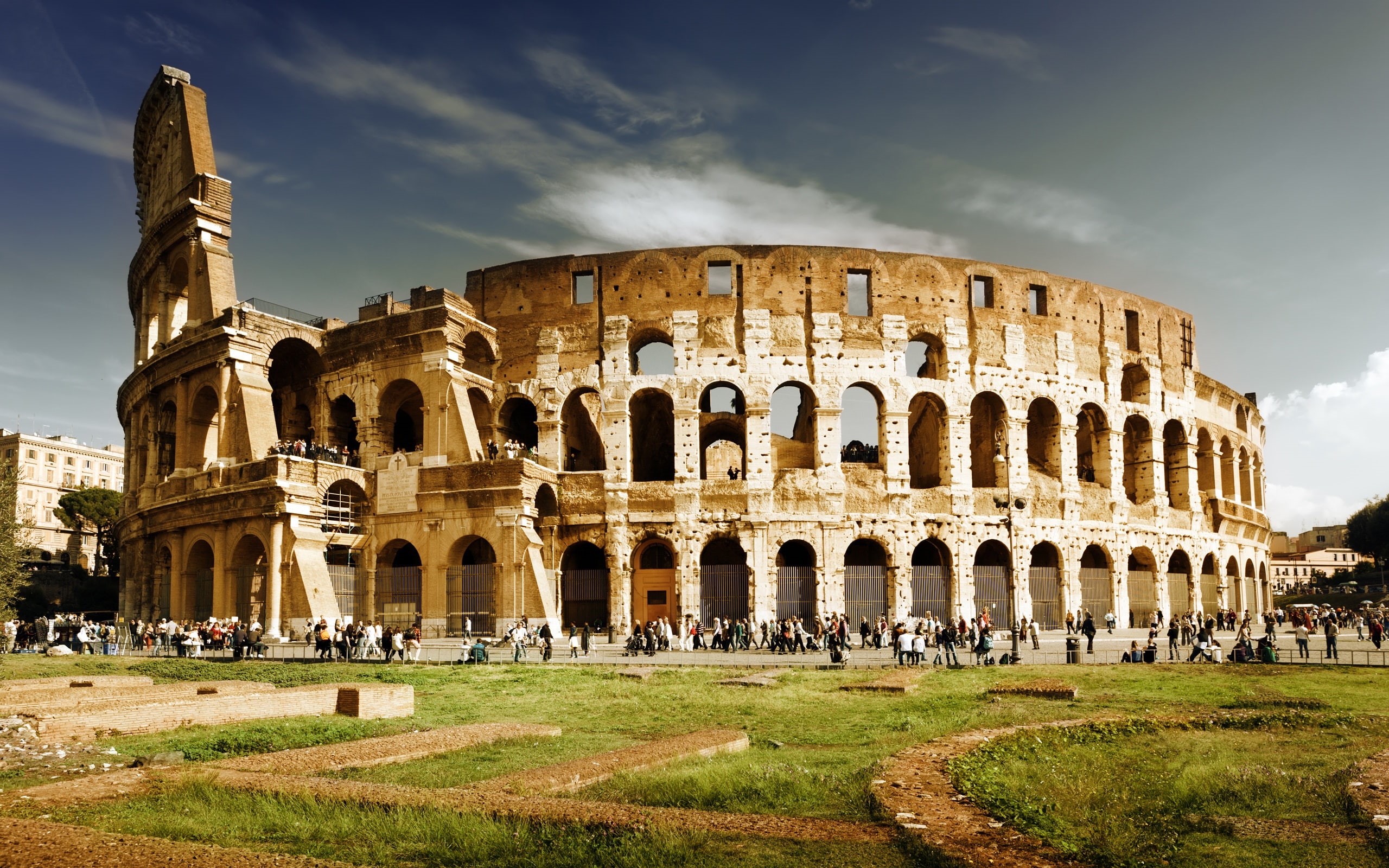 Attractions, Colosseum, 2K, Tourist, Italy, HD Wallpaper