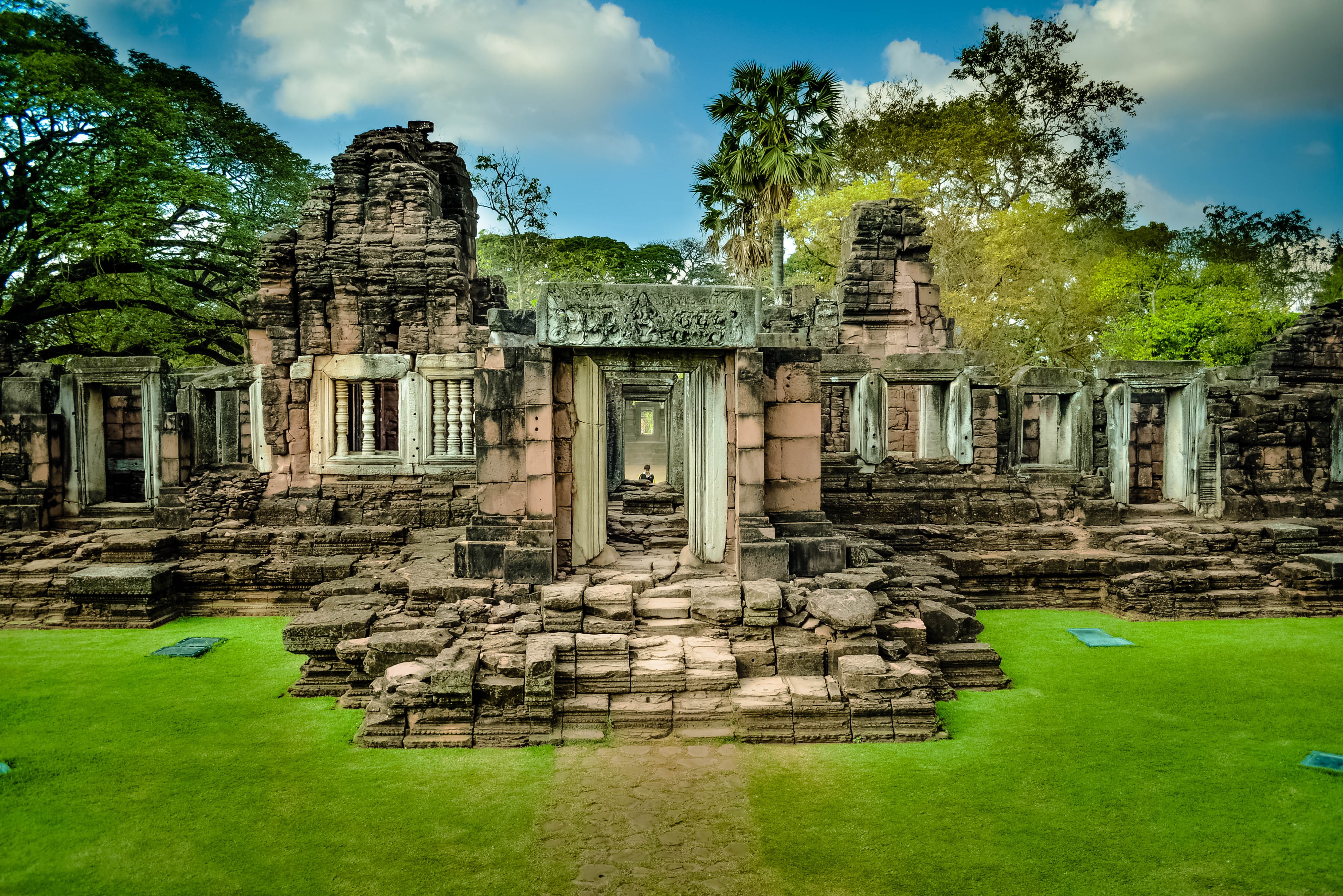 built structure, building, day, traditional, sky, Heritage, landmark, ancient, trees, old, architectural column, building exterior, architecture, plant, HD Wallpaper