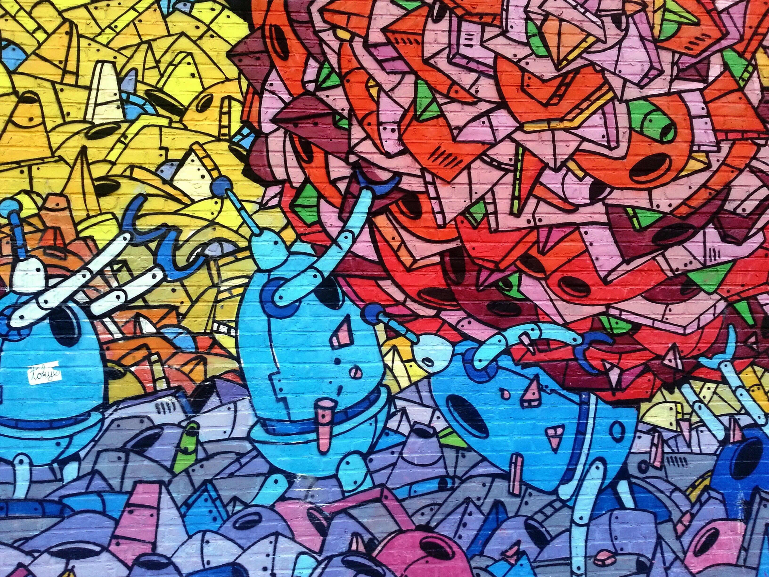repetition, decoration, abstract, Pattern, creativity, wall - building feature, multi Colored, mural, seamless, architecture, indoors, textured, HD Wallpaper