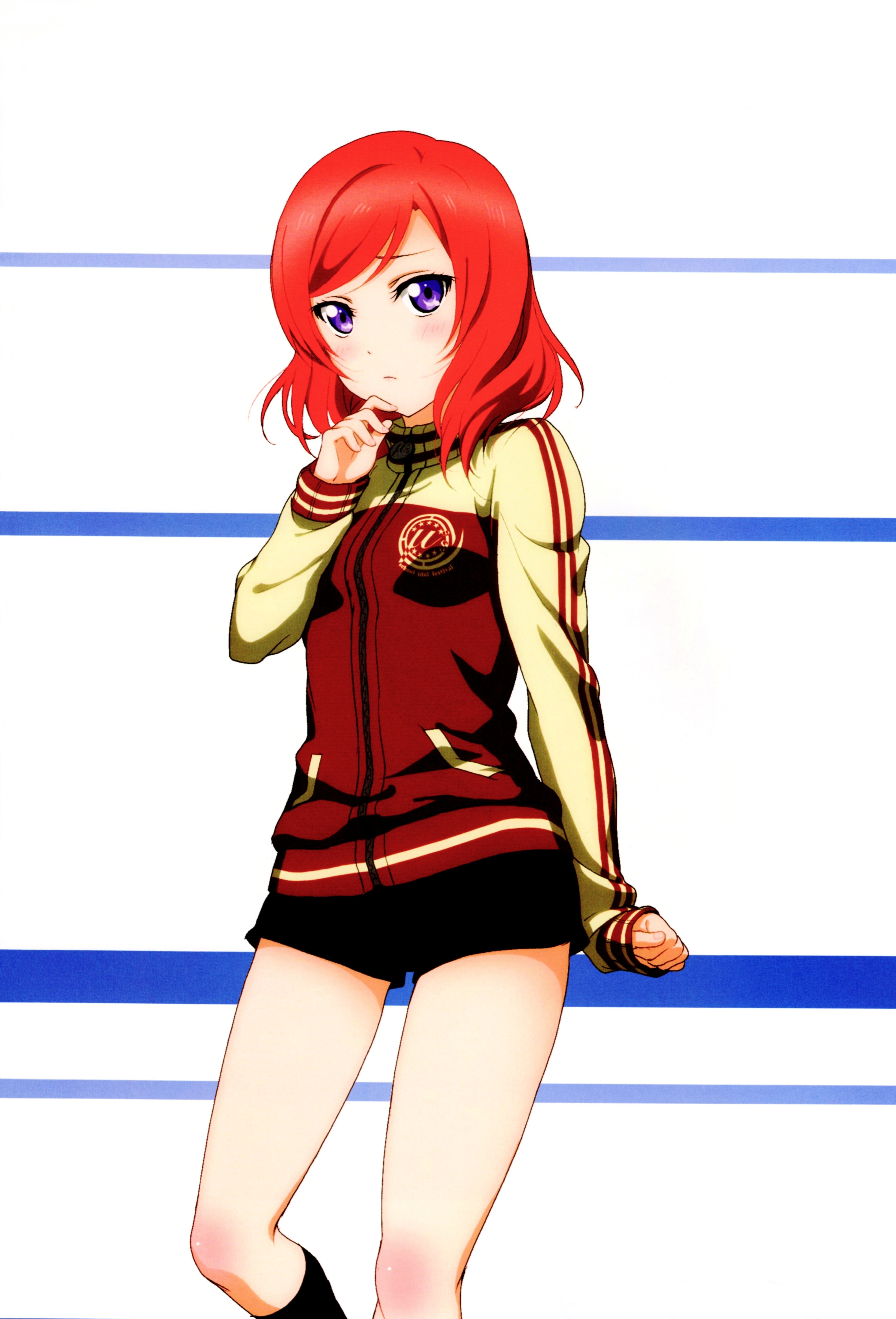 beautiful people, clothing, beautiful woman, indoors, adult, studio shot, women, Love Live!, young adult, females, red, standing, hairstyle, Nishikino Maki, Phone HD Wallpaper