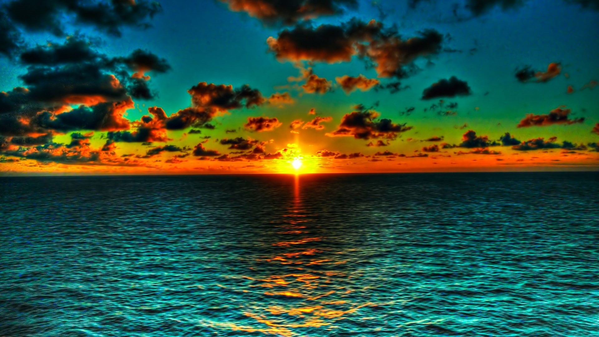x, sea, sunset, 1080P, nature, hd, art, sunsets, HD Wallpaper