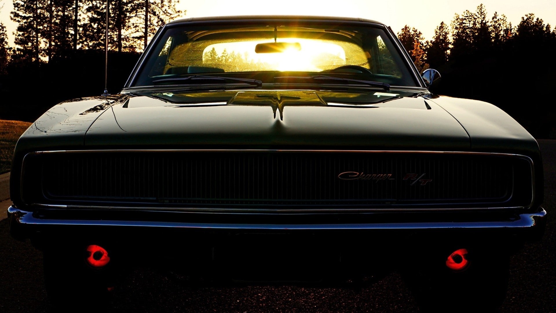 sunsets, x, hd, black, sunset, art, cars, rt, charger, 1080P, dodge, nature, muscle, HD Wallpaper