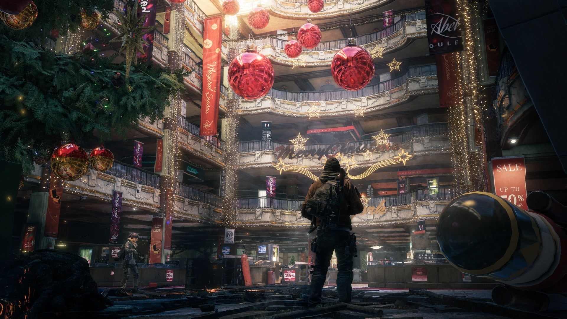 rear view, video games, building exterior, illustration, jacket, one person, built structure, Tom Clancys The Division, real people, women, man, city, leisure activity, HD Wallpaper