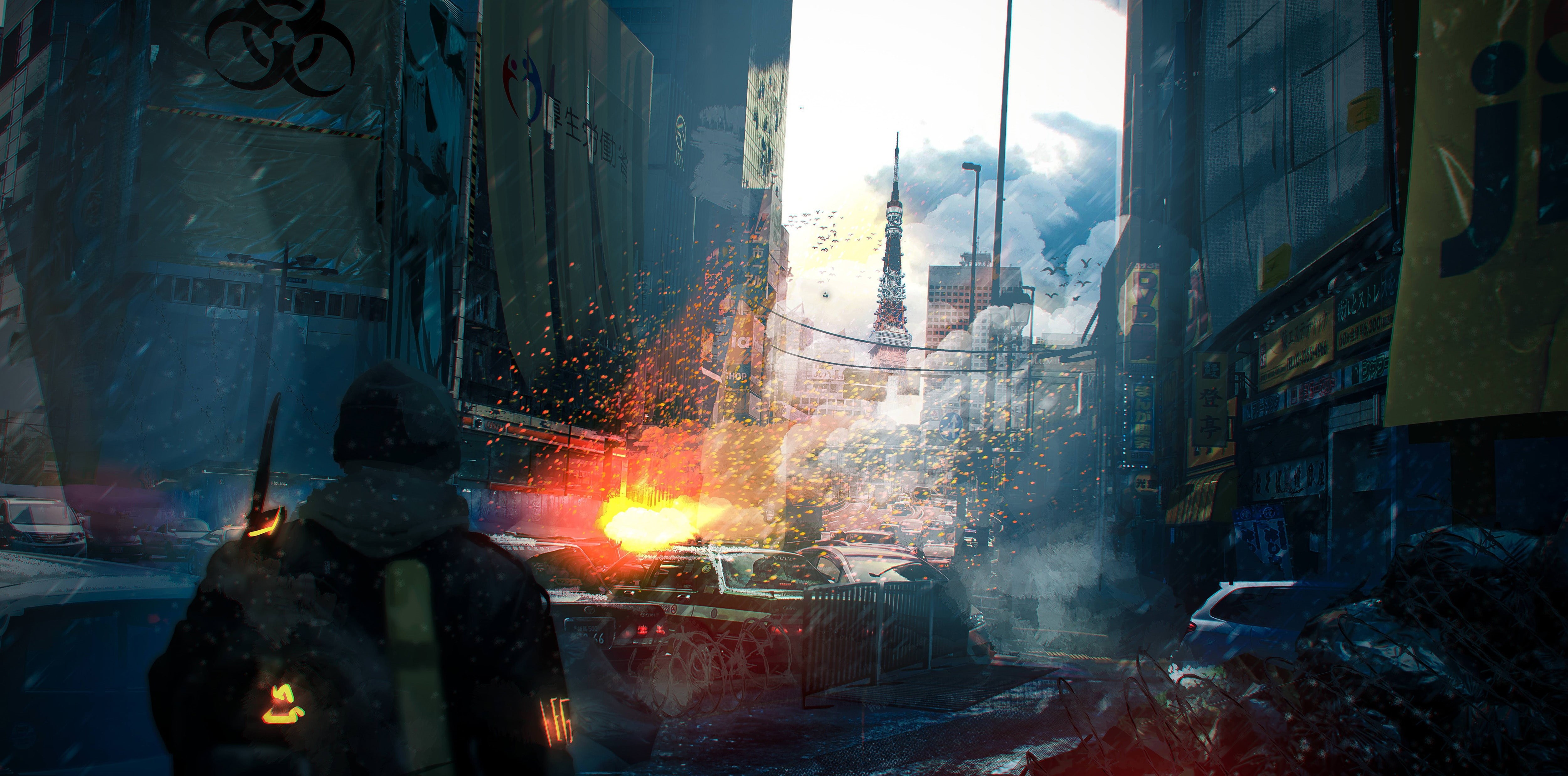 cityscape, Tom Clancys The Division, video games, 4K, apocalyptic, HD Wallpaper