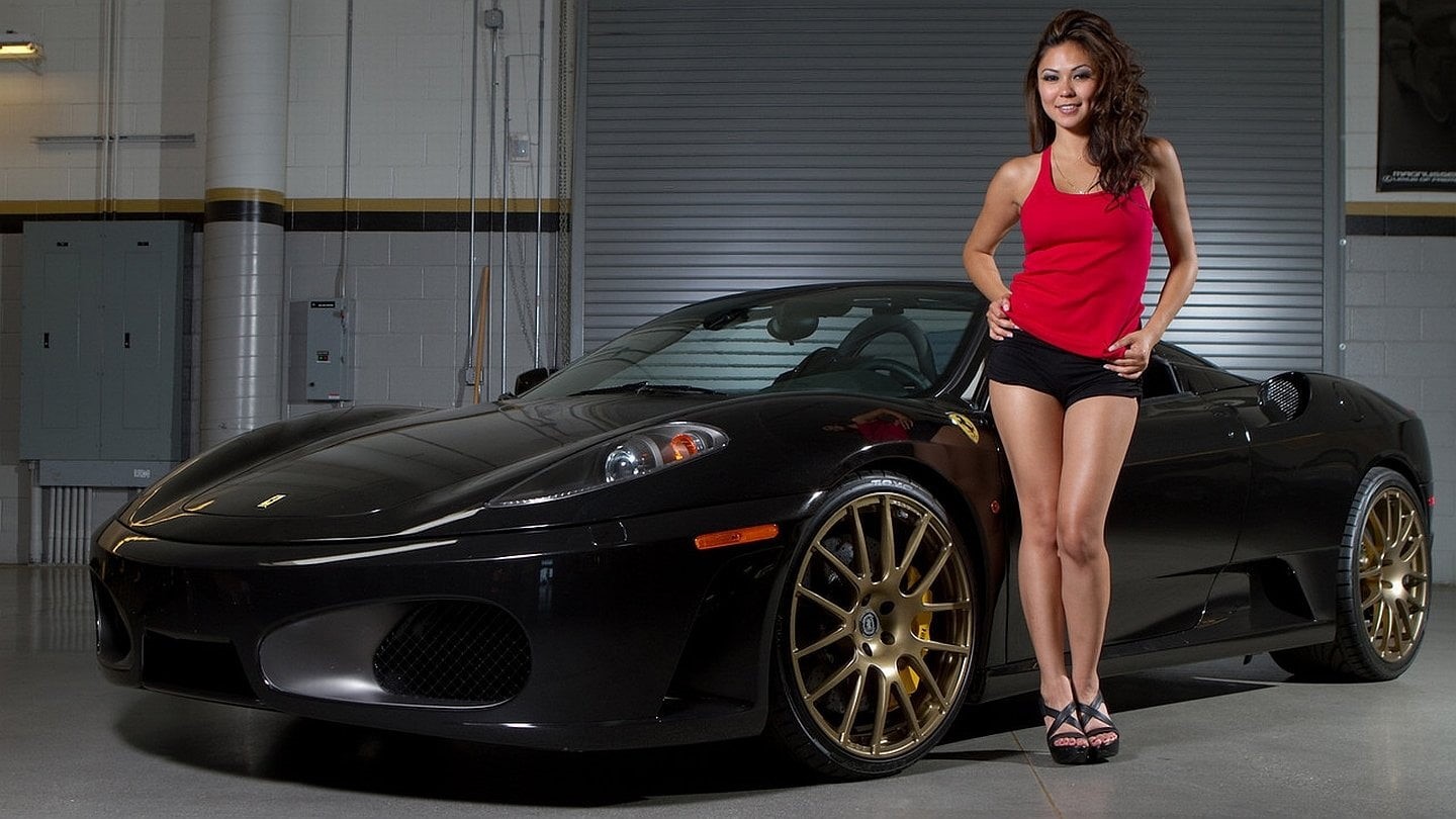 transportation, tank, Black Car, Girls and Cars, Smile, Car, young adult, confidence, Brown Hair, looking at camera, young women, clothing, one person, HD Wallpaper