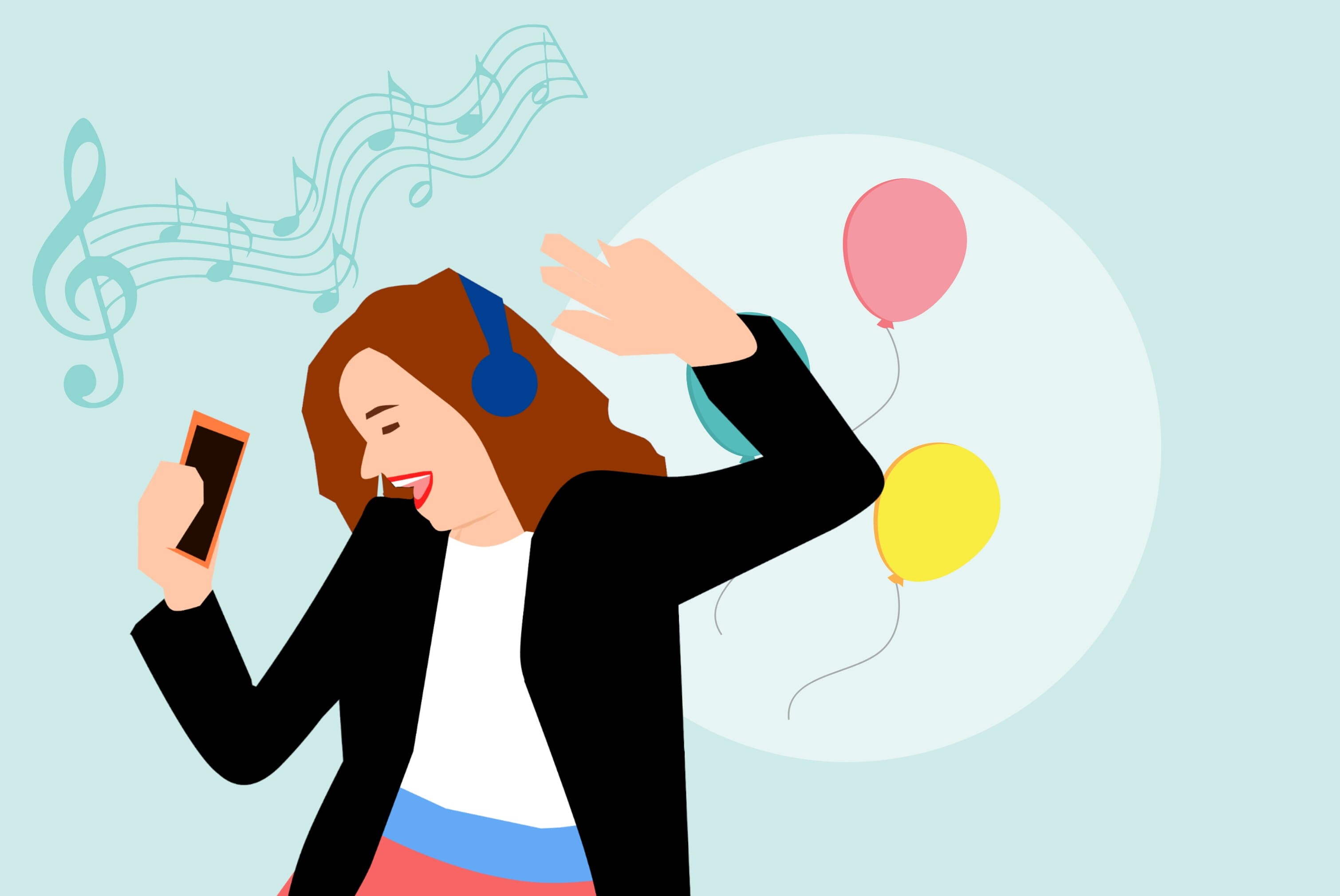 business, hand, waist up, happy, busy, entertainment, hair, headphone, businessman, listening, dance, dancing, business person, communication, women, technology, HD Wallpaper