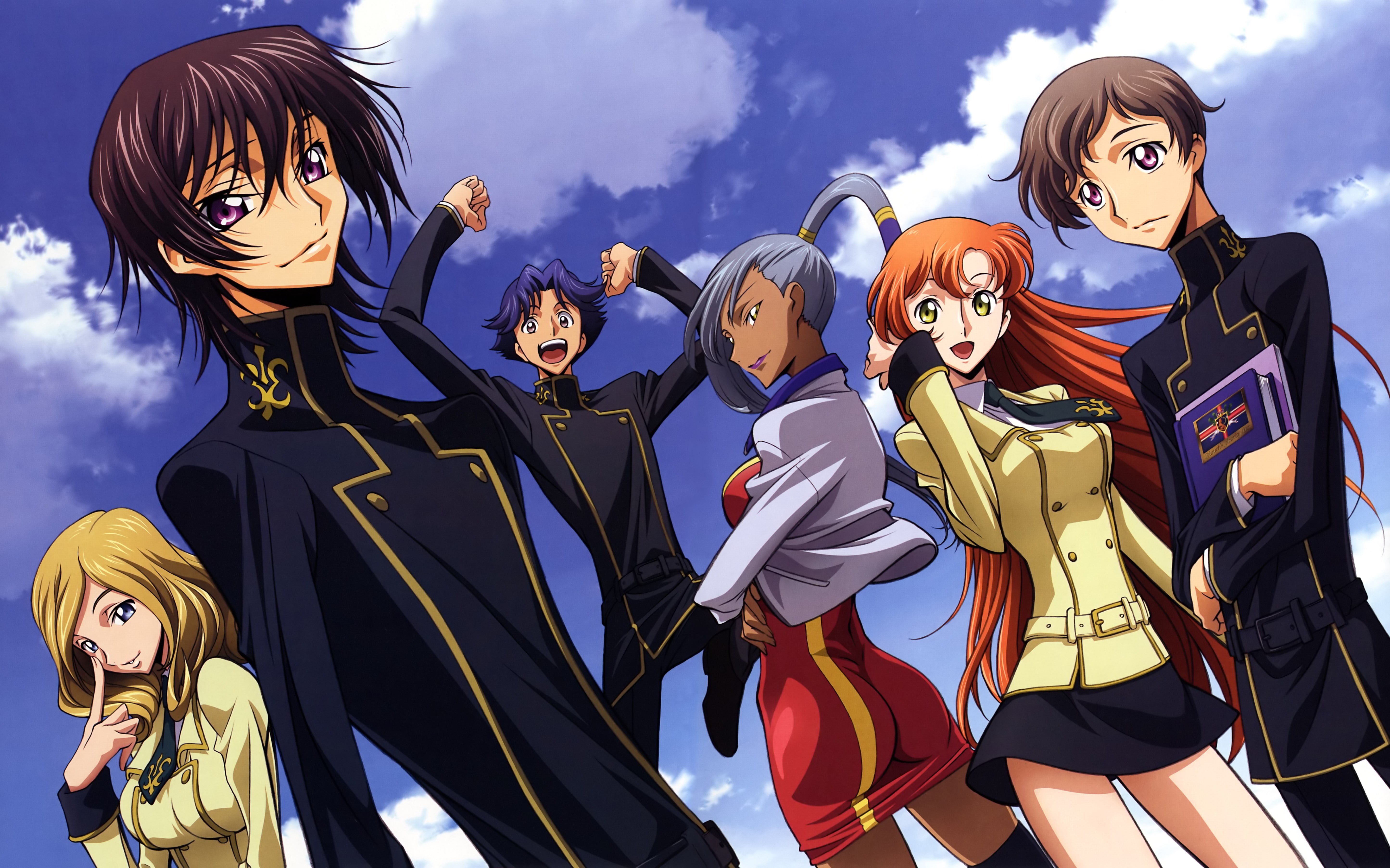 cloud - sky, art and craft, Villetta Nu , women, men, lifestyles, nature, geass, Code Geass, Milly Ashford, Rolo Lamperouge, group of people, togetherness, HD Wallpaper