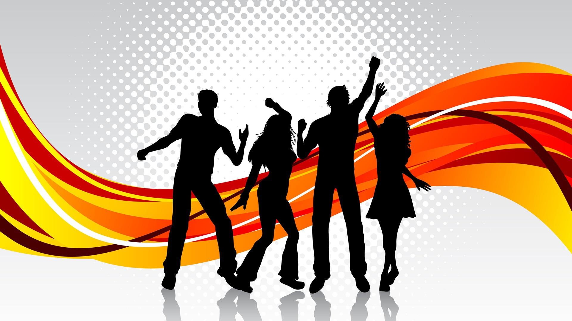 vector, entertainment, dancing, hd, art, 1920x1080, people, 1080P, HD Wallpaper