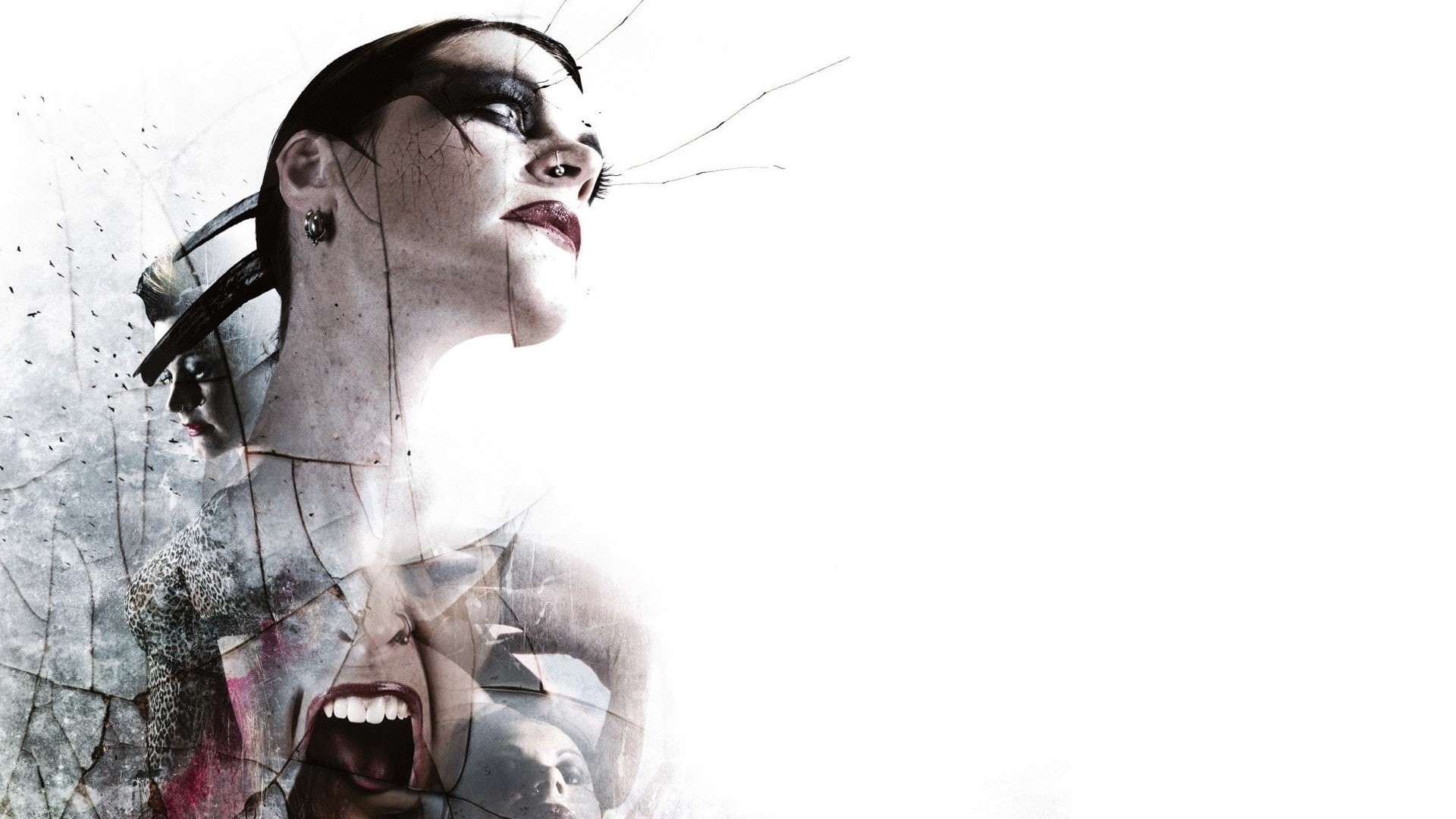 copy space, singer, young adult, one person, mouth open, young men, nature, Floor Jansen, digital composite, Nightwish, brunette, portrait, day, sky, women, HD Wallpaper