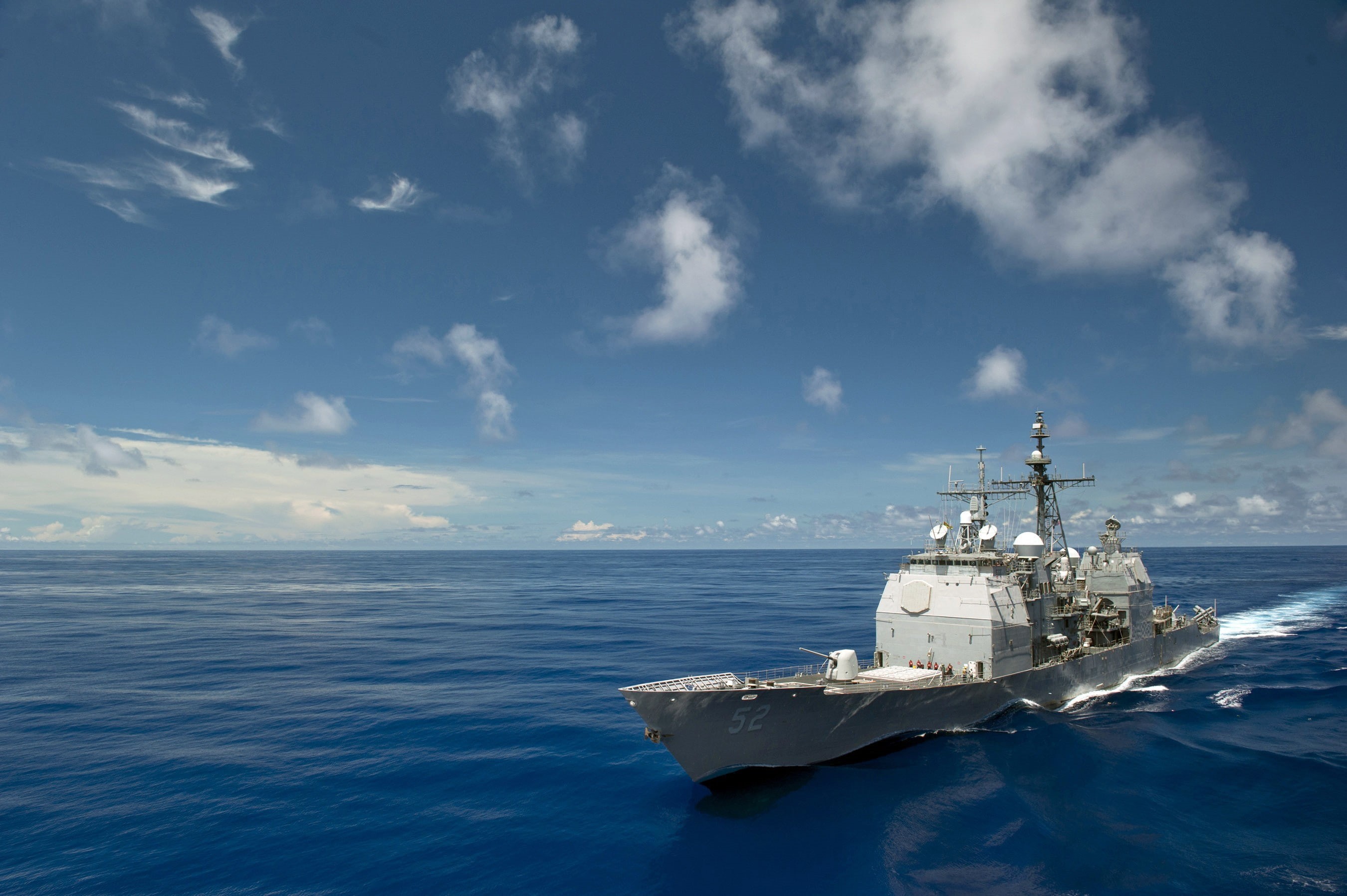 military, Destroyer, vehicle, navy, 2K, ship, USS Bunker Hill, Ticonderoga class, HD Wallpaper