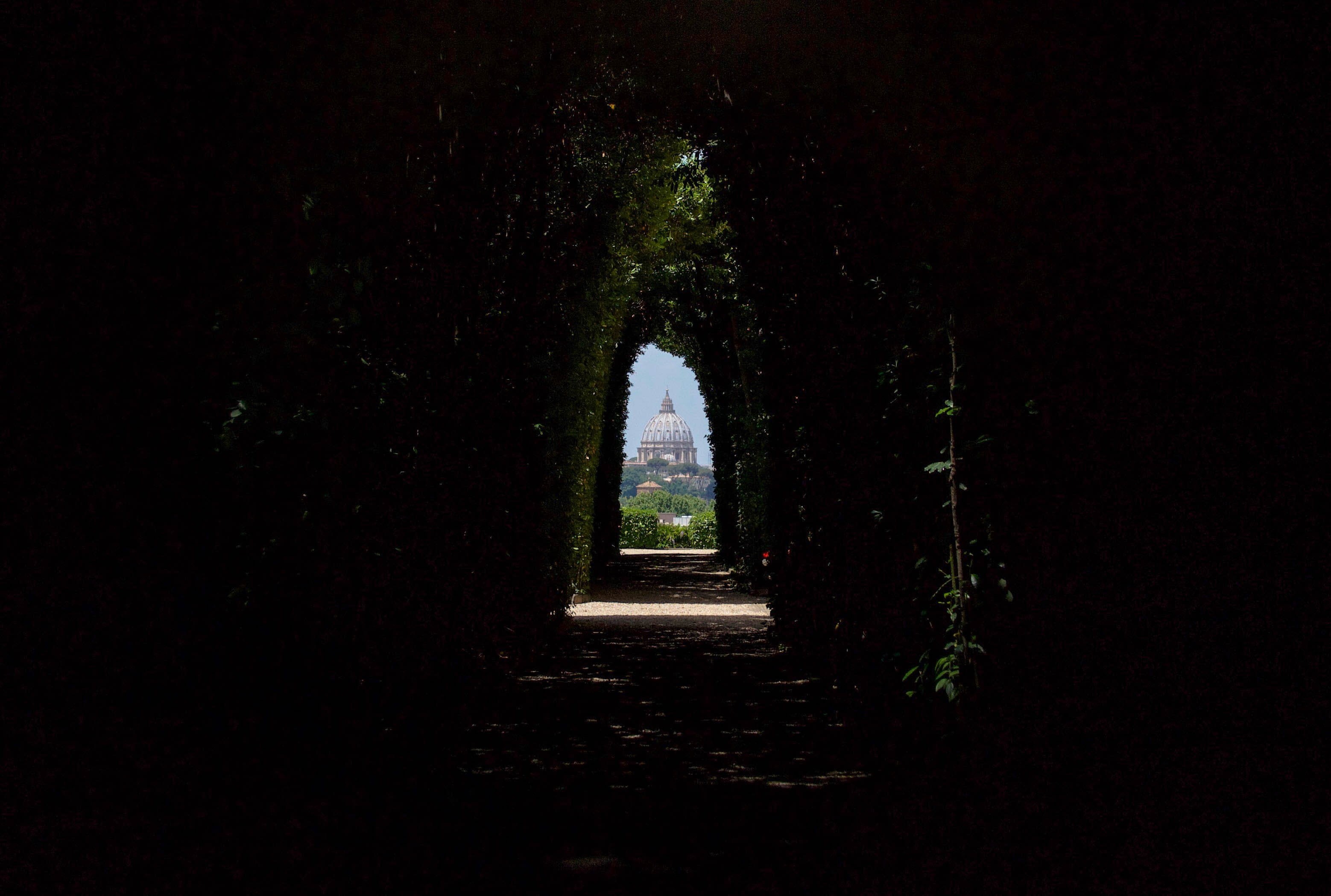 abstract, diminishing perspective, bunker, footpath, no people, empty, arch, painting, vanishing point, outdoors, growth, corridor, crypt, patio, path, HD Wallpaper