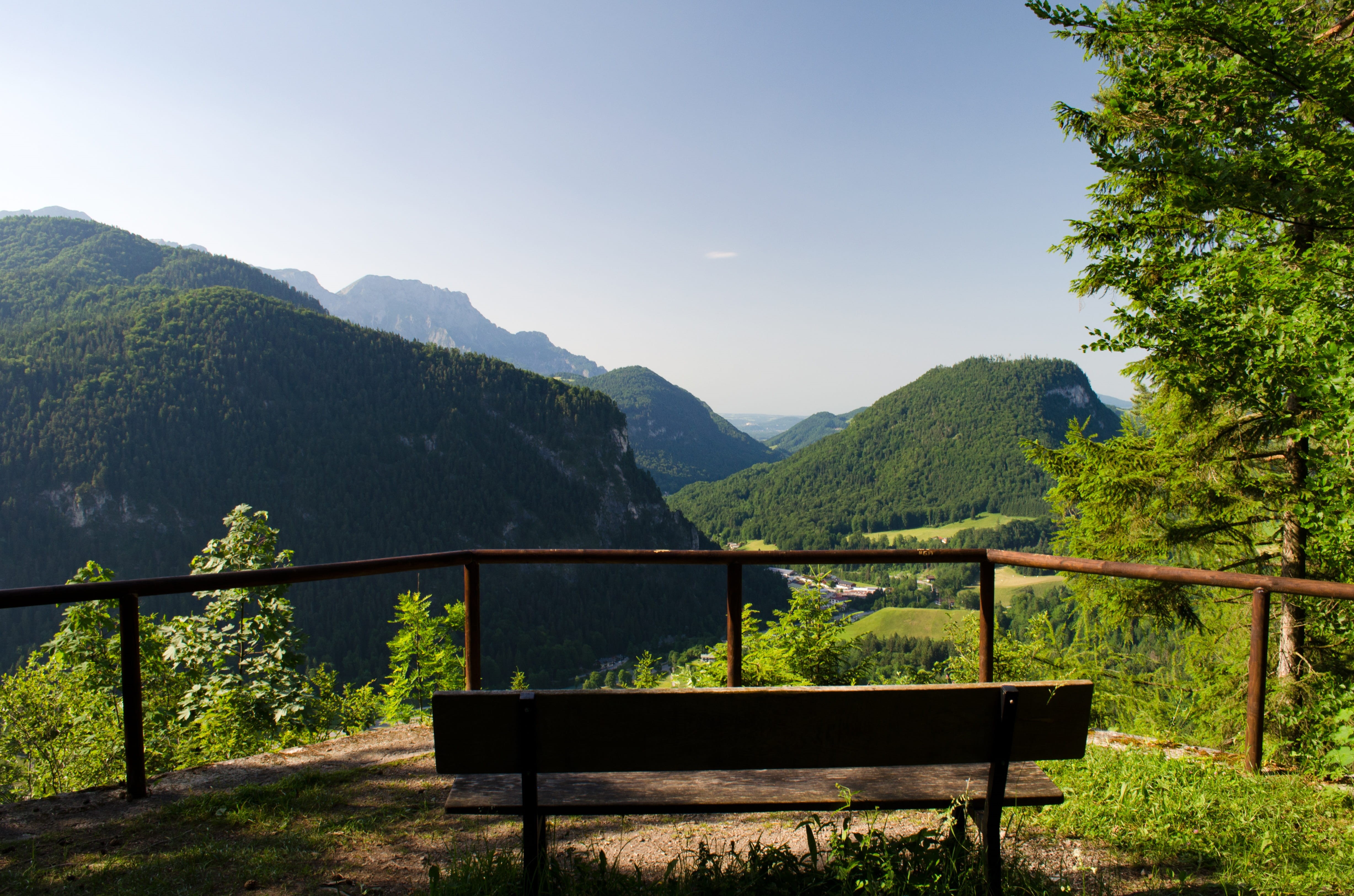 tea house, Berchtesgaden, tree, non-urban scene, bank, wood - material, water, architecture, land, scenics, moss lahn head, outdoors, no people, plant, HD Wallpaper