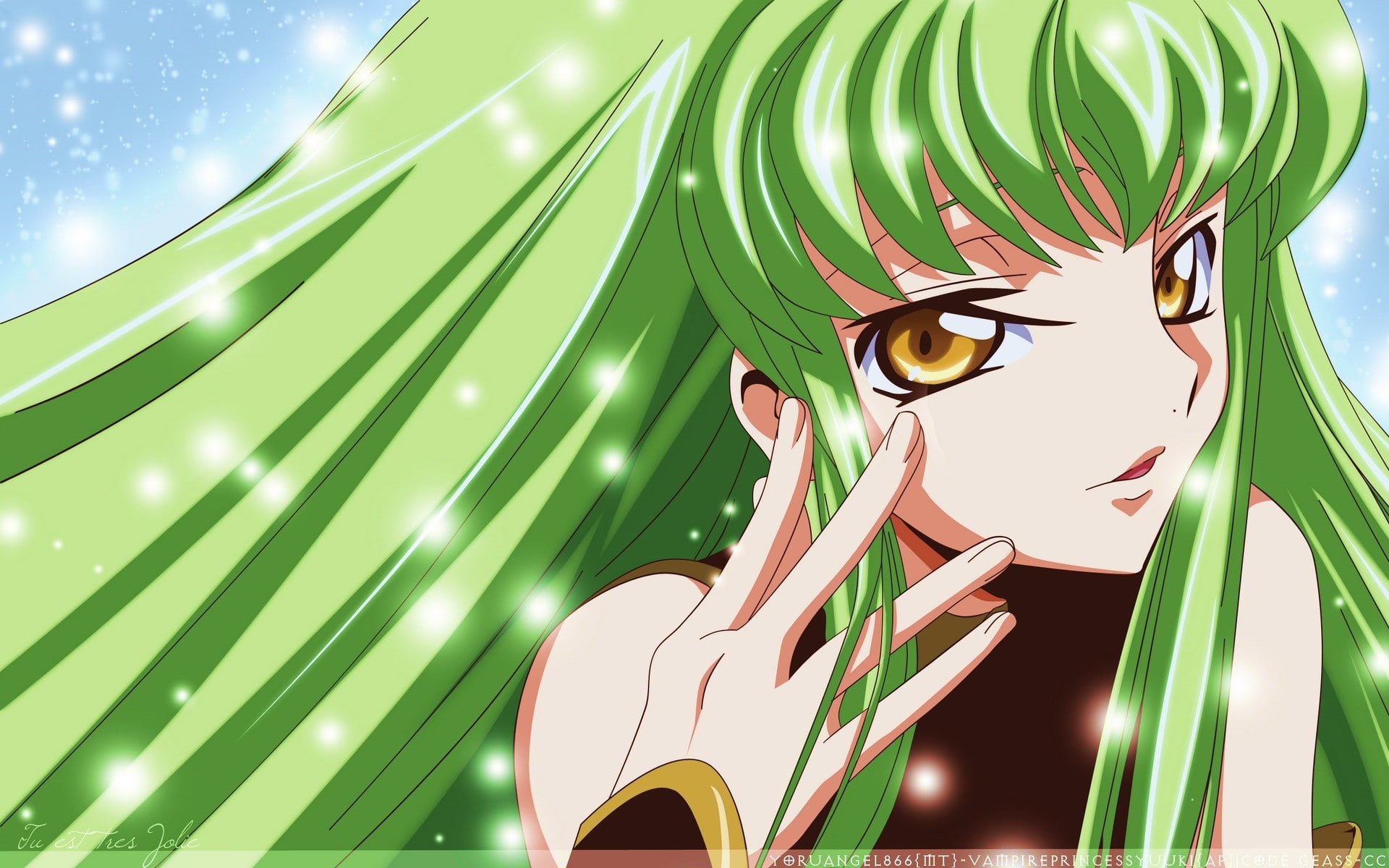 C.C., 1080P, Code Geass, anime girls, HD Wallpaper